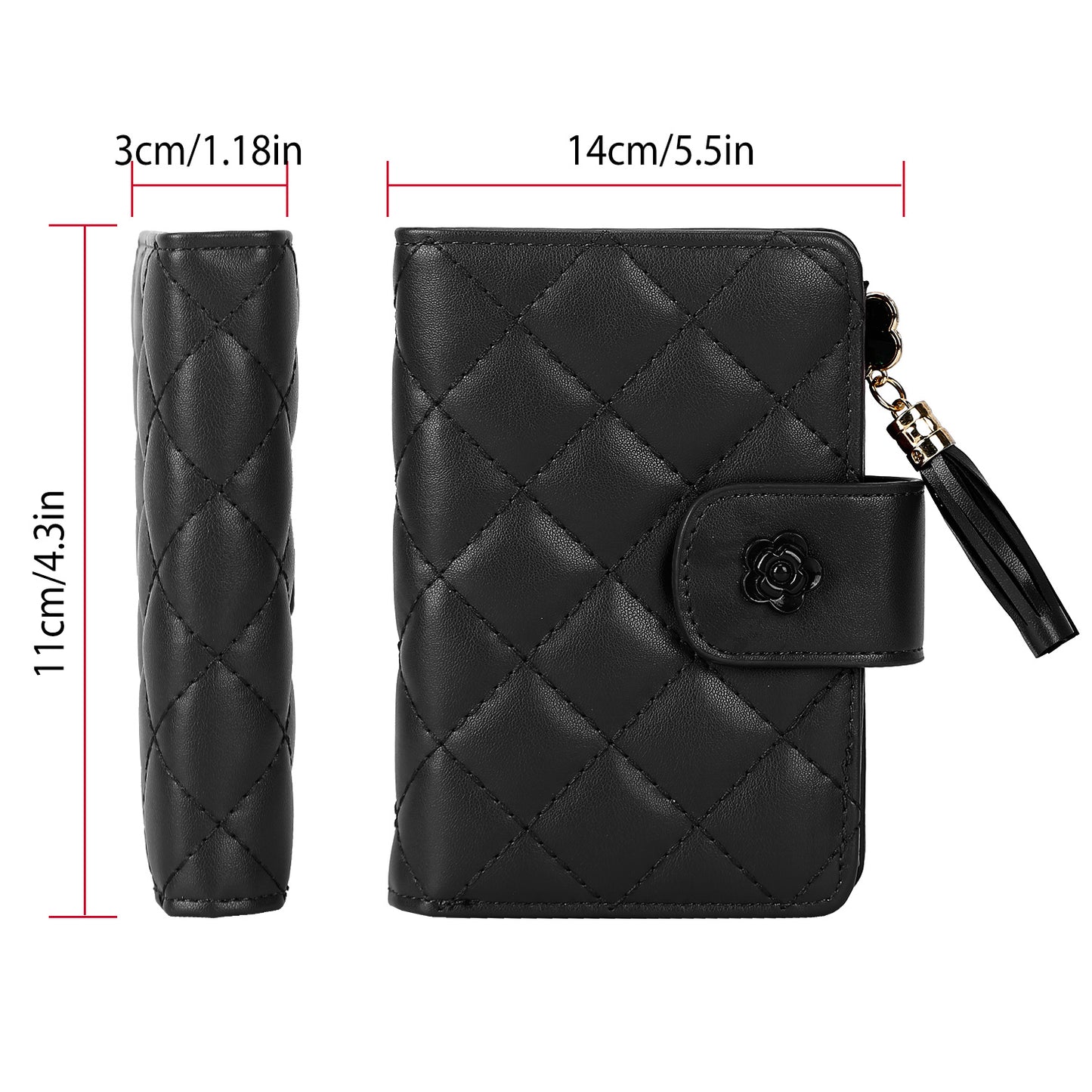 Women Wallet PU Leather Lady Clutch Case Credit Card Holder ID Card Window Coin Purse