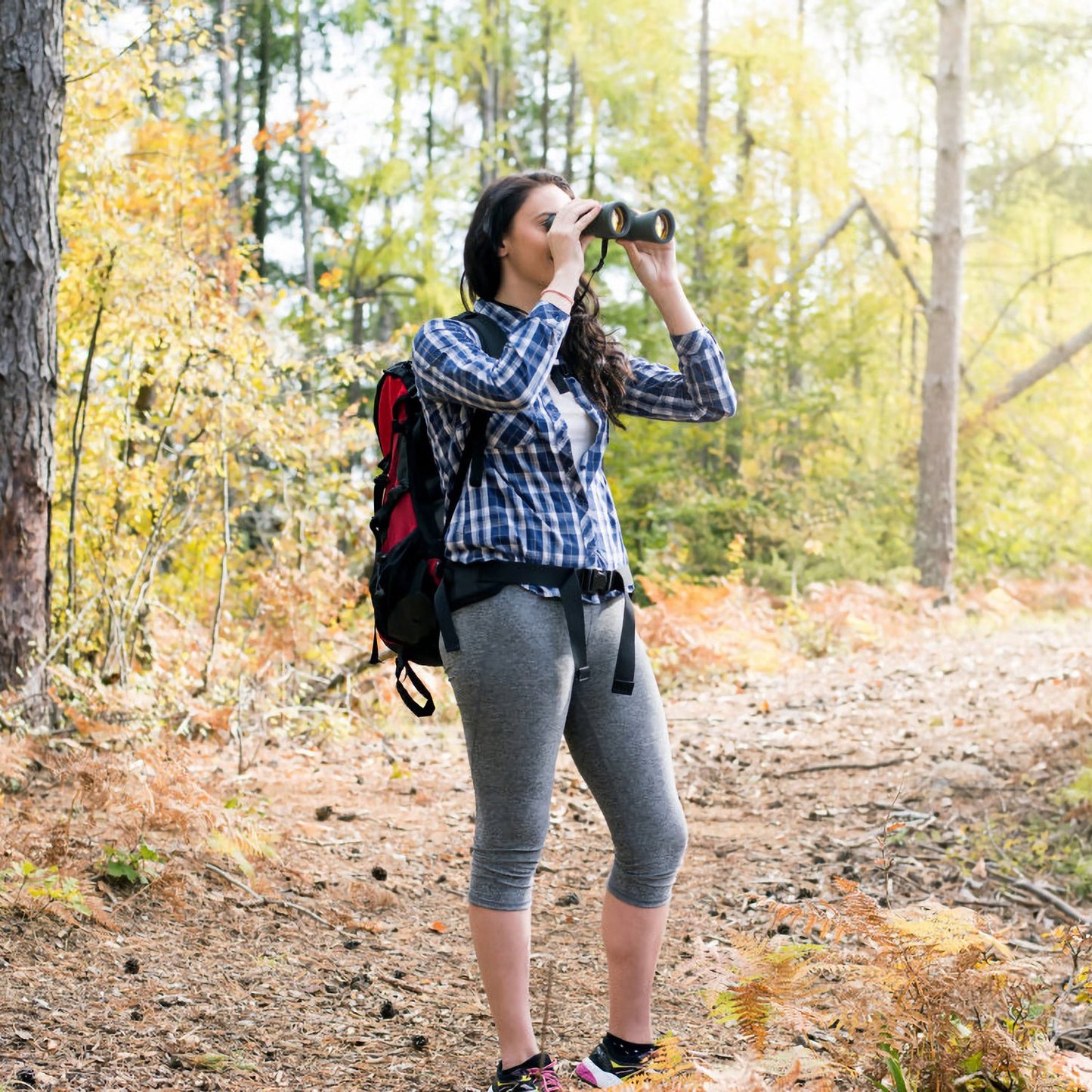 Portable HD Binoculars with FMC Lens Low Light Night Vision Telescope