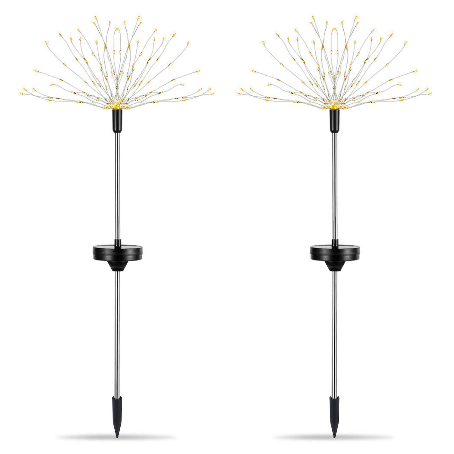 2Pcs Solar Powered Starburst Lights 240 LEDs Firework Lamp