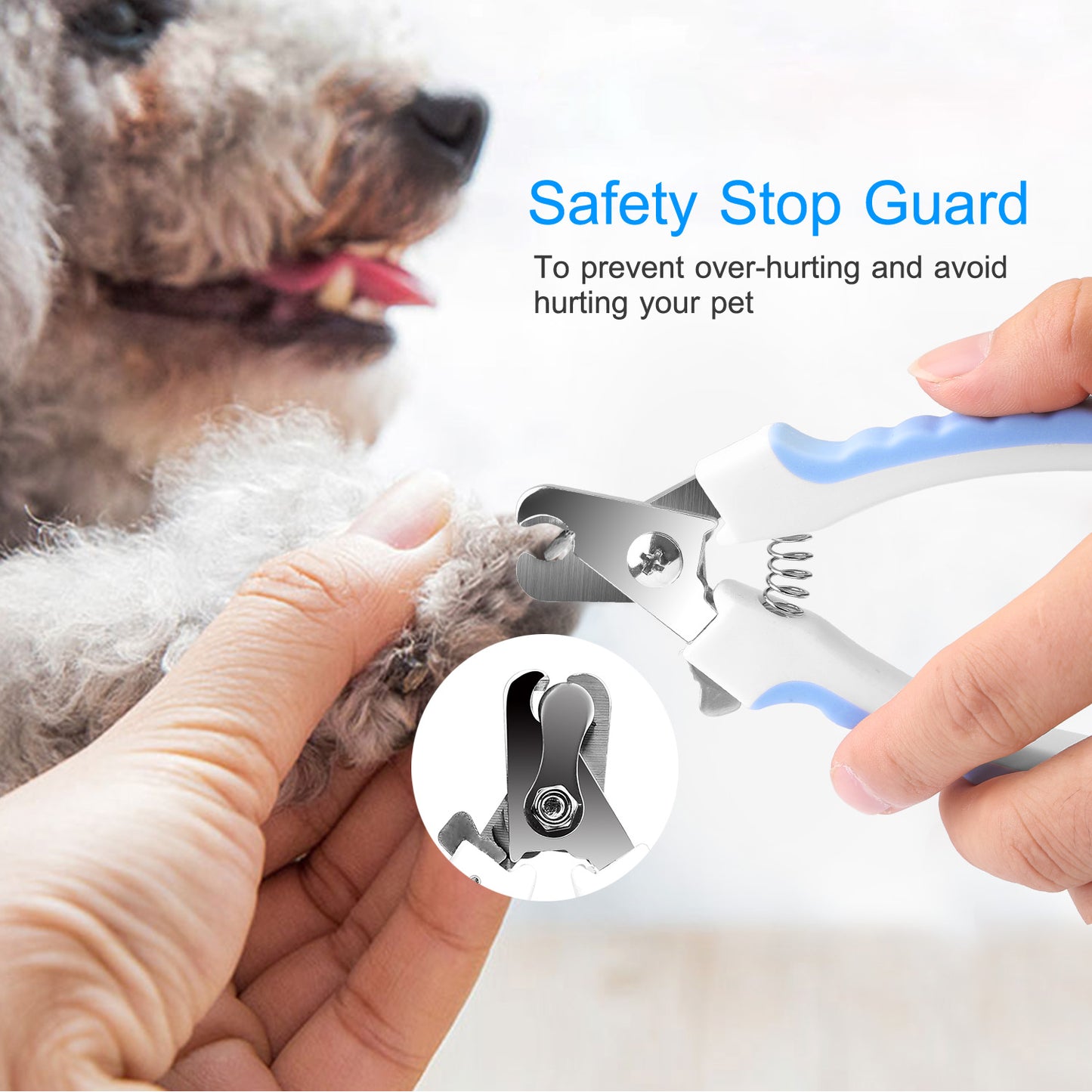 Dog Nail Clippers Pet Cat Nail Toe Trimmer Stainless Steel Grooming Tool