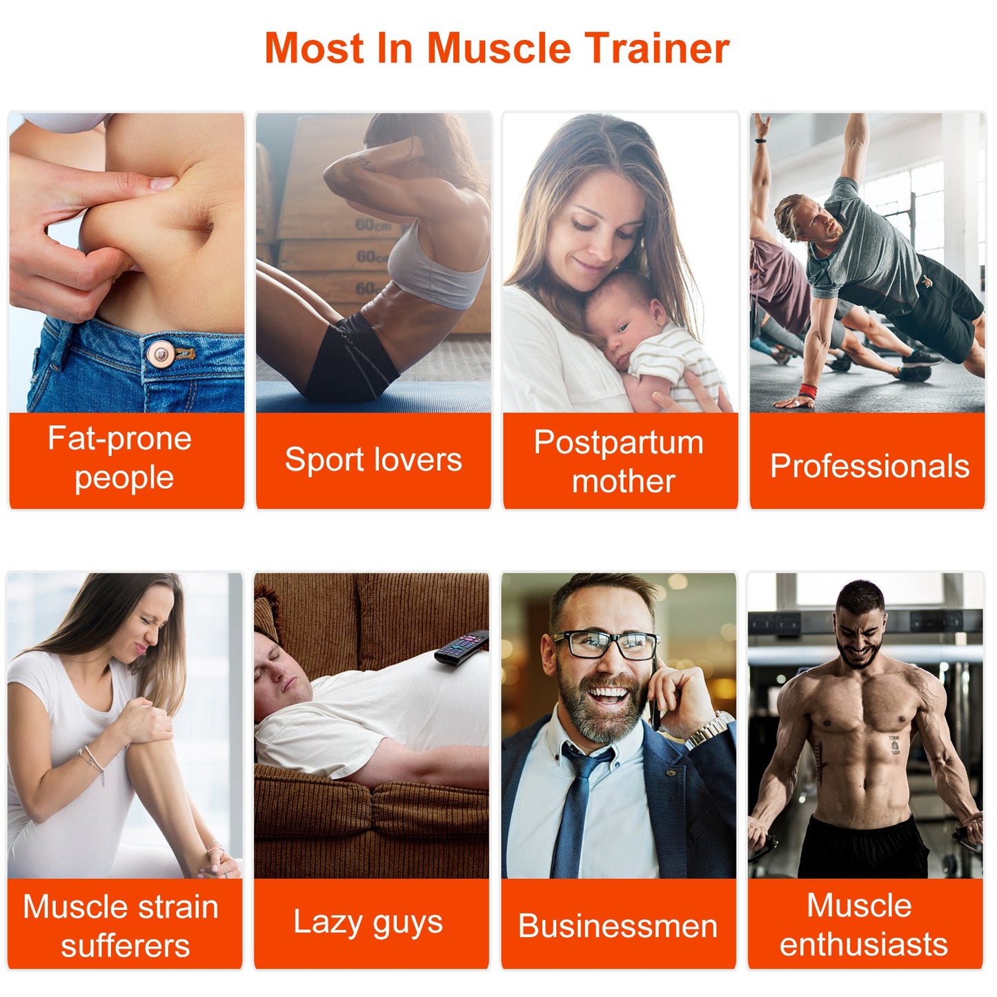 ABS Stimulator Muscle Toner EMS Abdominal Toning Belts Body Fitness Trainer