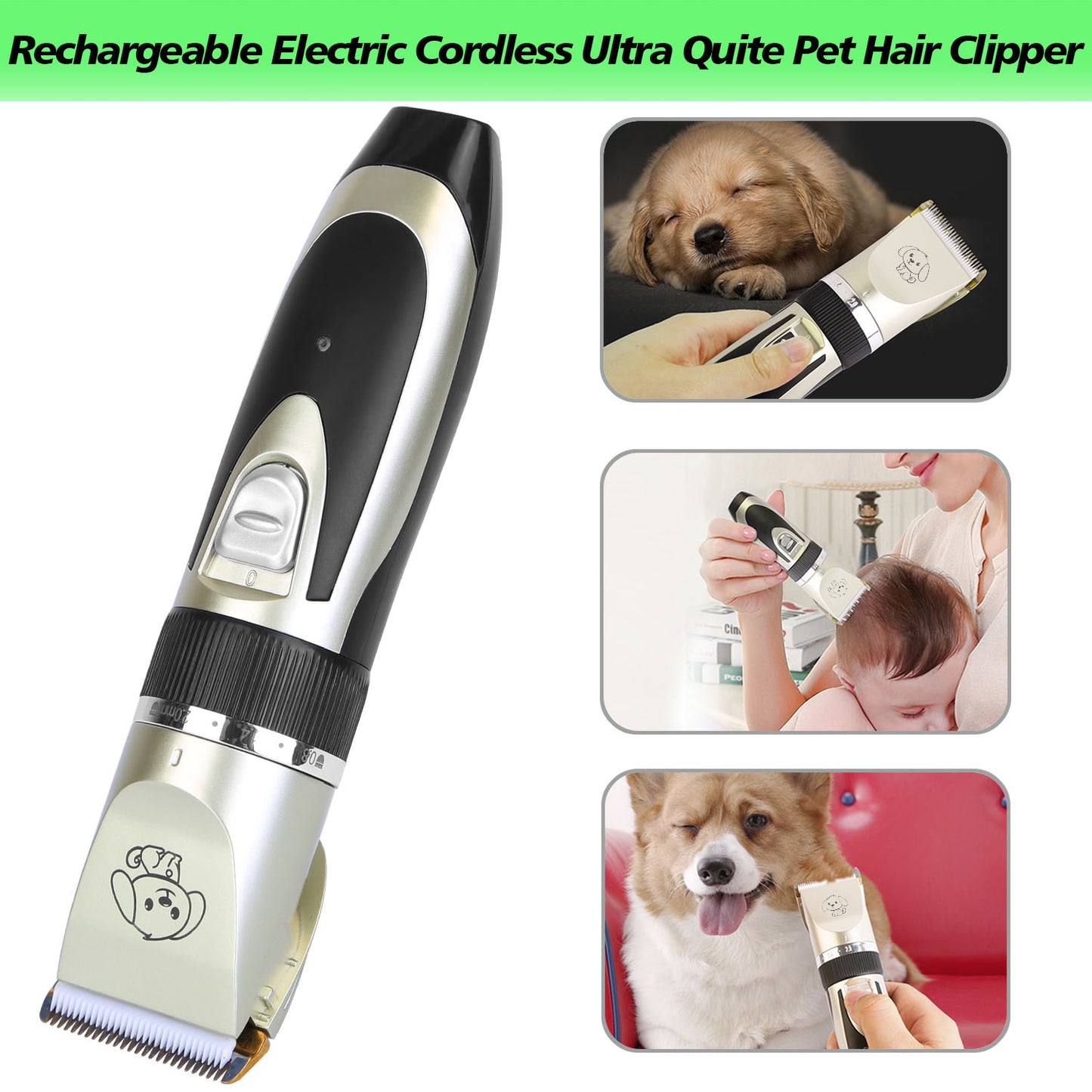 Rechargeable Electric Cordless Pet Hair Clipper