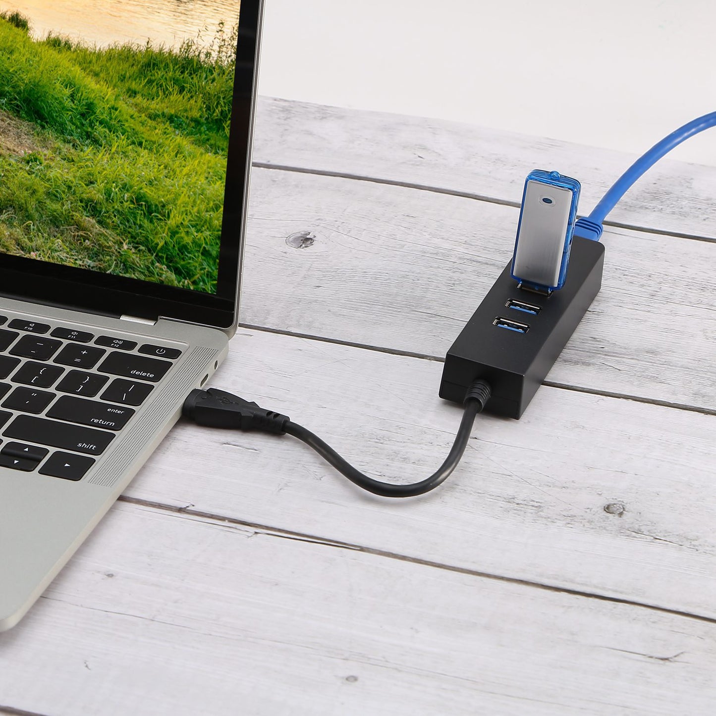3 Ports USB 3.0 Hub Gigabit Ethernet Adapter 10/100/1000 Mbps Converter