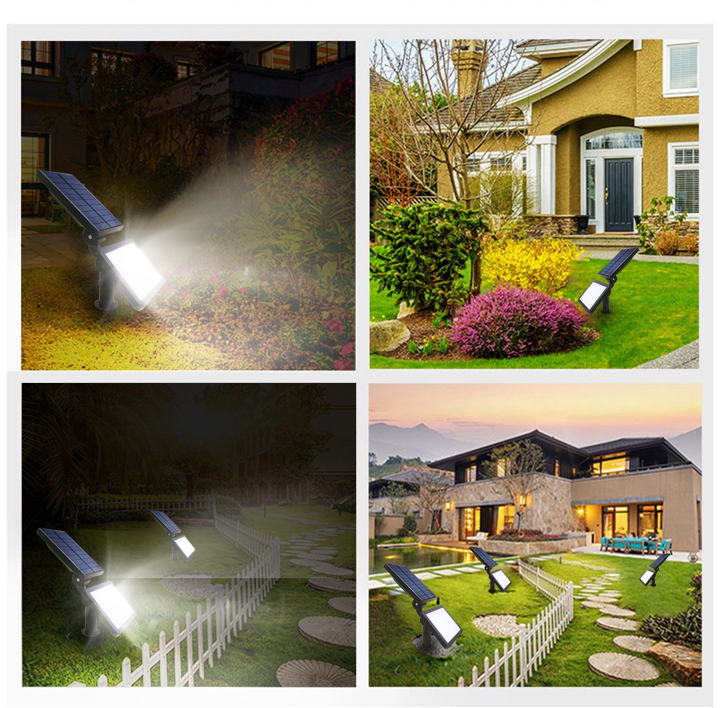 48 LEDs Solar Spotlight Outdoor Light Sensor Wall Lawn Garden Lamp