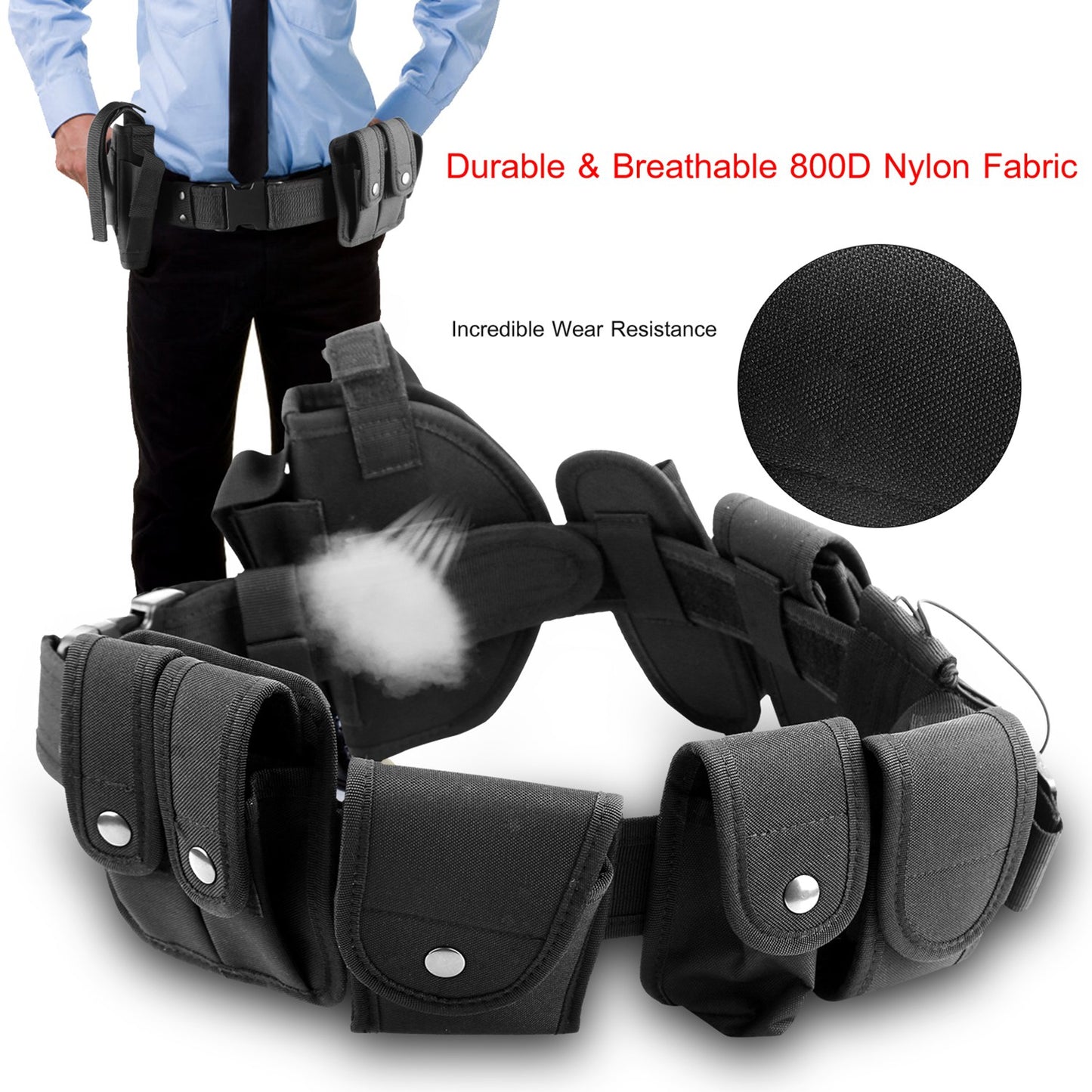 Military Utility Belt Tactical Police Security Guard Modular Belt