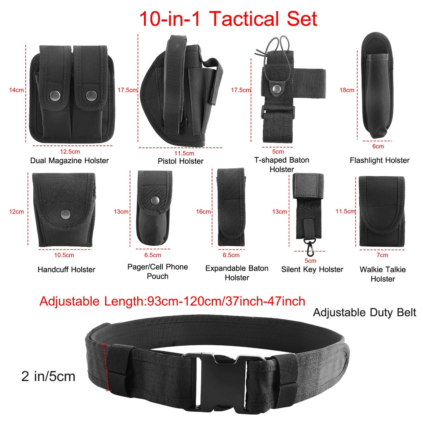 Military Utility Belt Tactical Police Security Guard Modular Belt