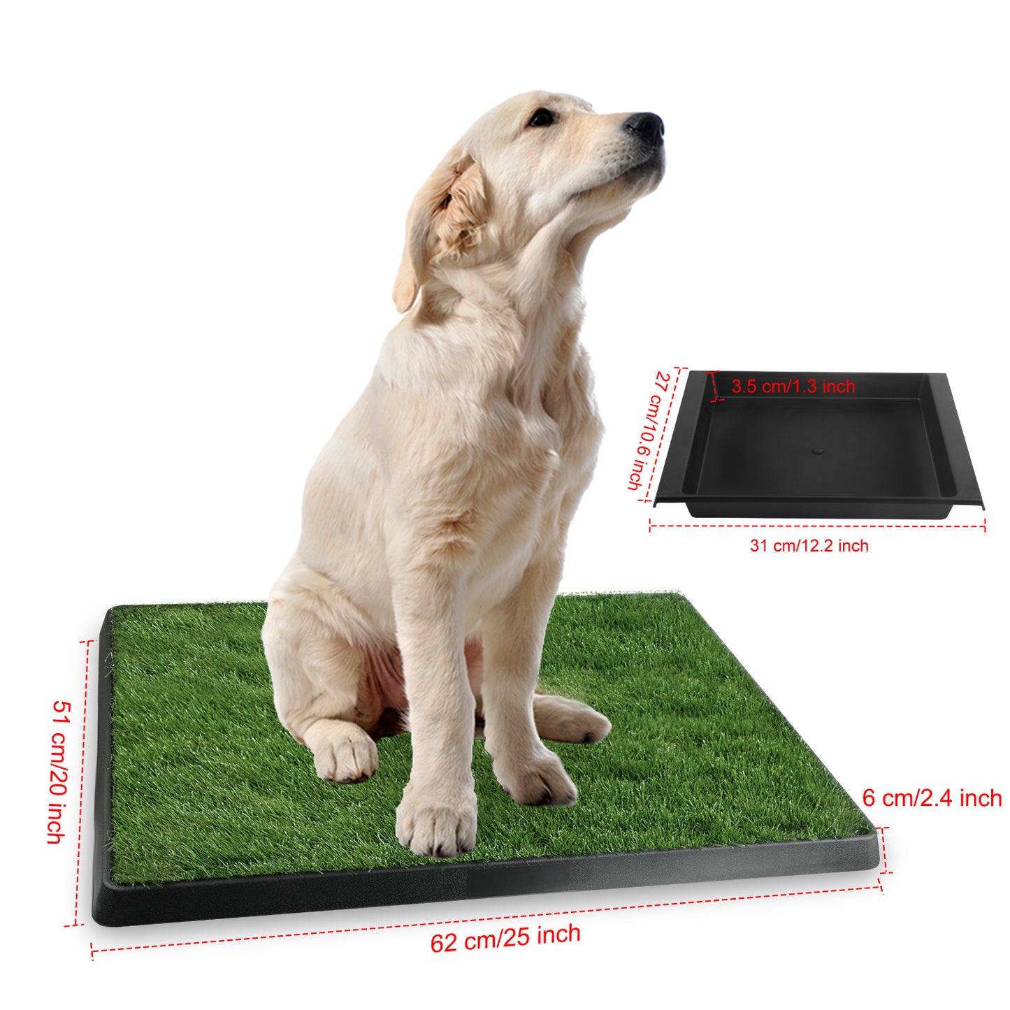 Dog Potty Training Artificial Grass Pad Pet Cat Toilet Trainer Mat Puppy Loo Tray