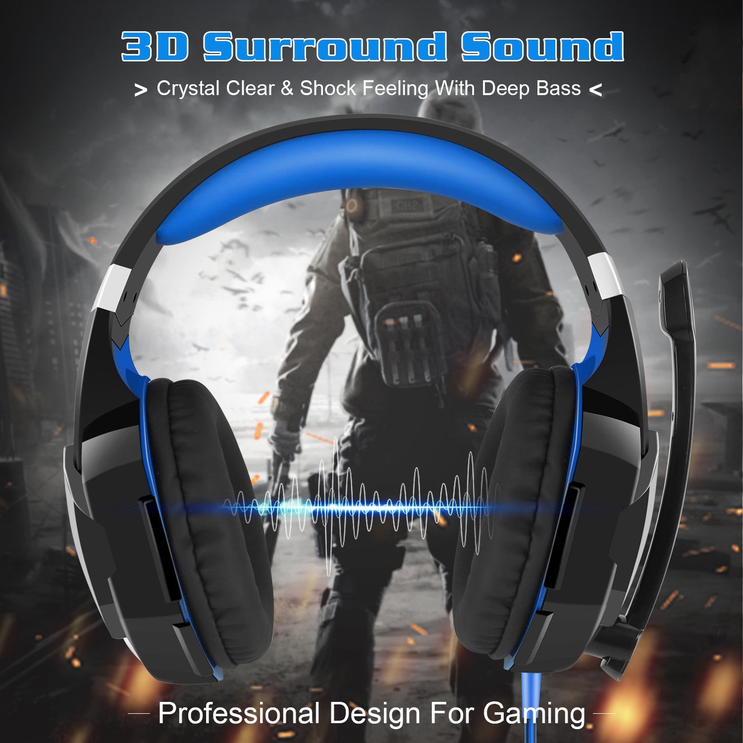 Kotion Each G2000 Gaming Headset Over Ear Headphones for PS4