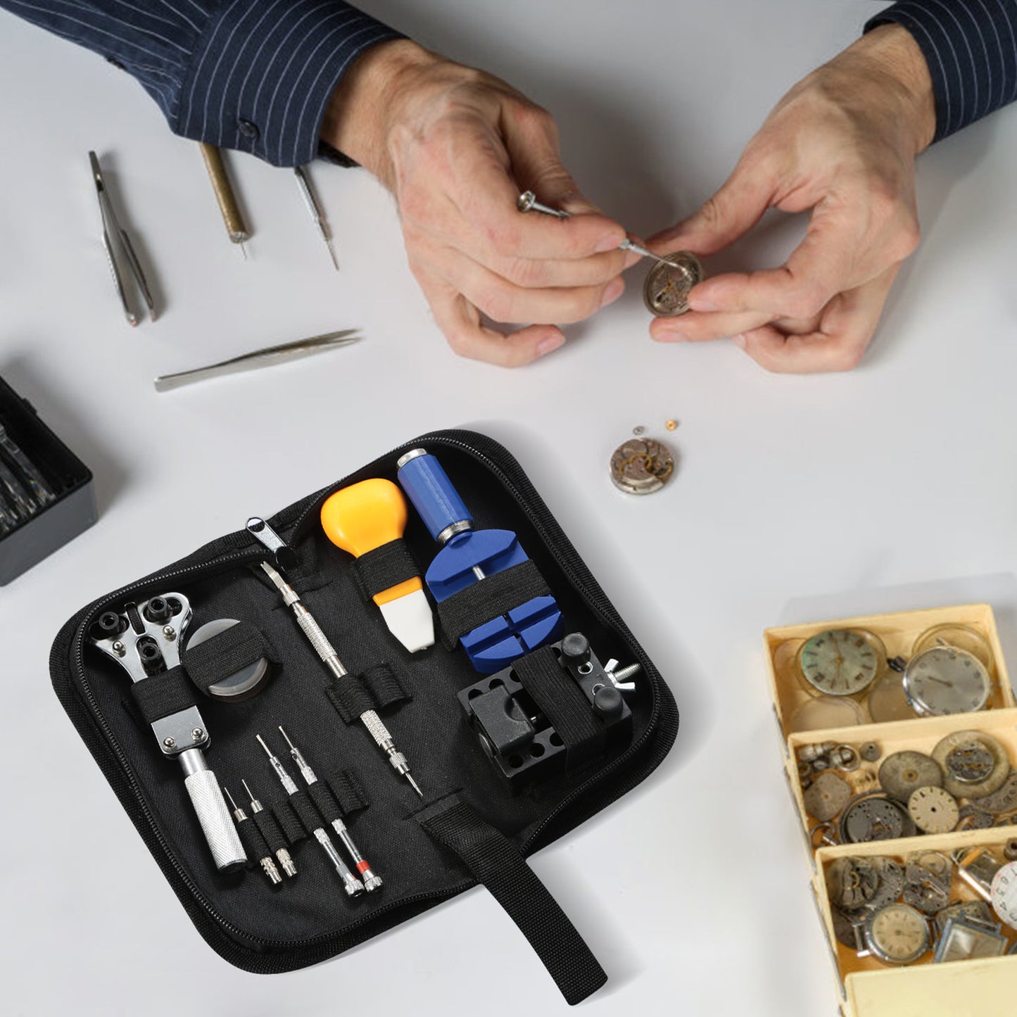 14 PCS Watch Repair Tool Kit Link Remover Watch Case Opener