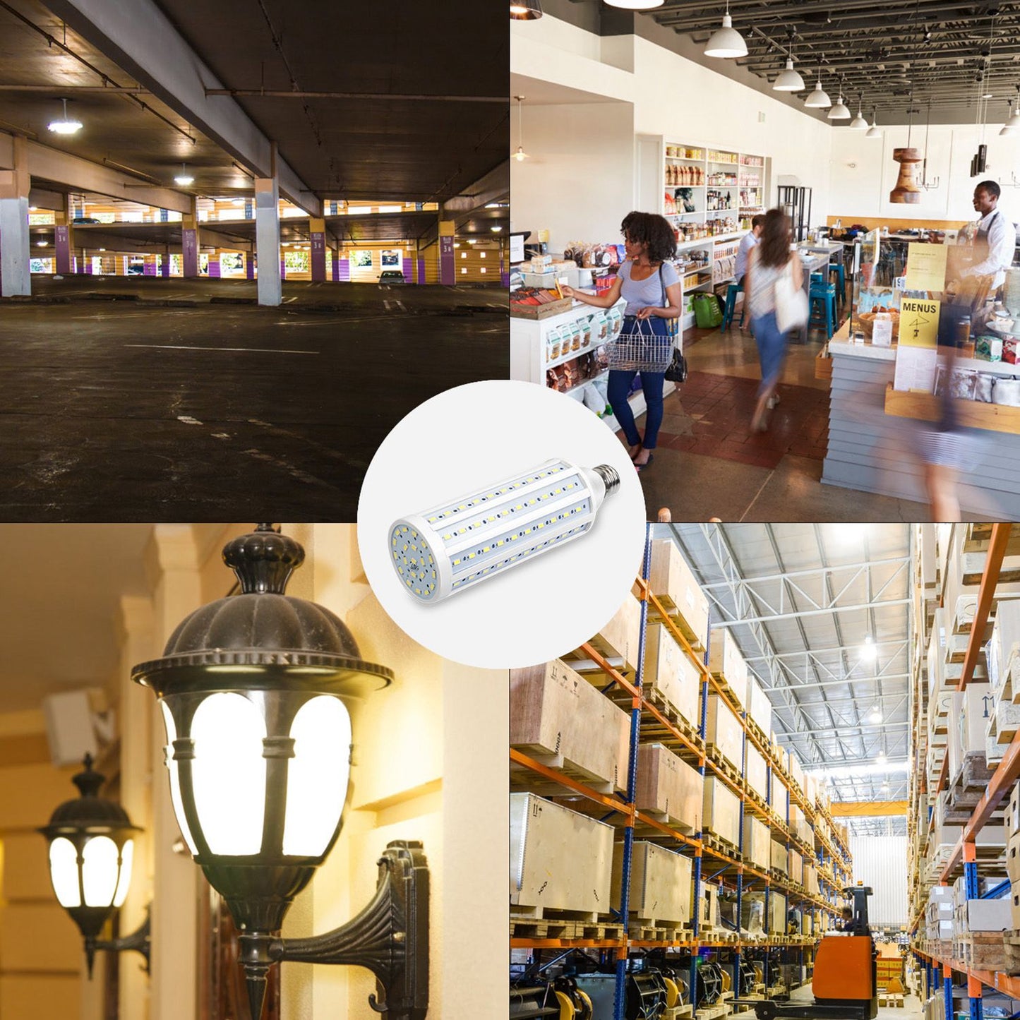 30W E26 Corn Light Bulb 2600LM 150W Equivalent 6200K Cold White