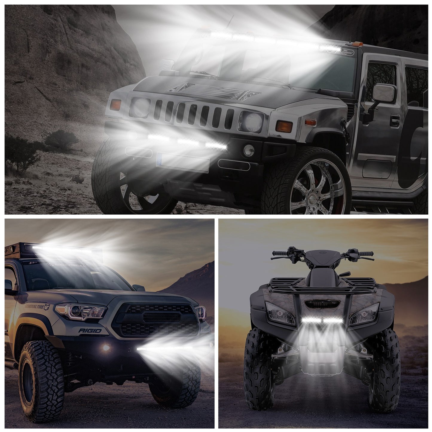 7in LED Light Bar Single Row Offroad Spot Lights 18W Ultra Slim Straight Work Light