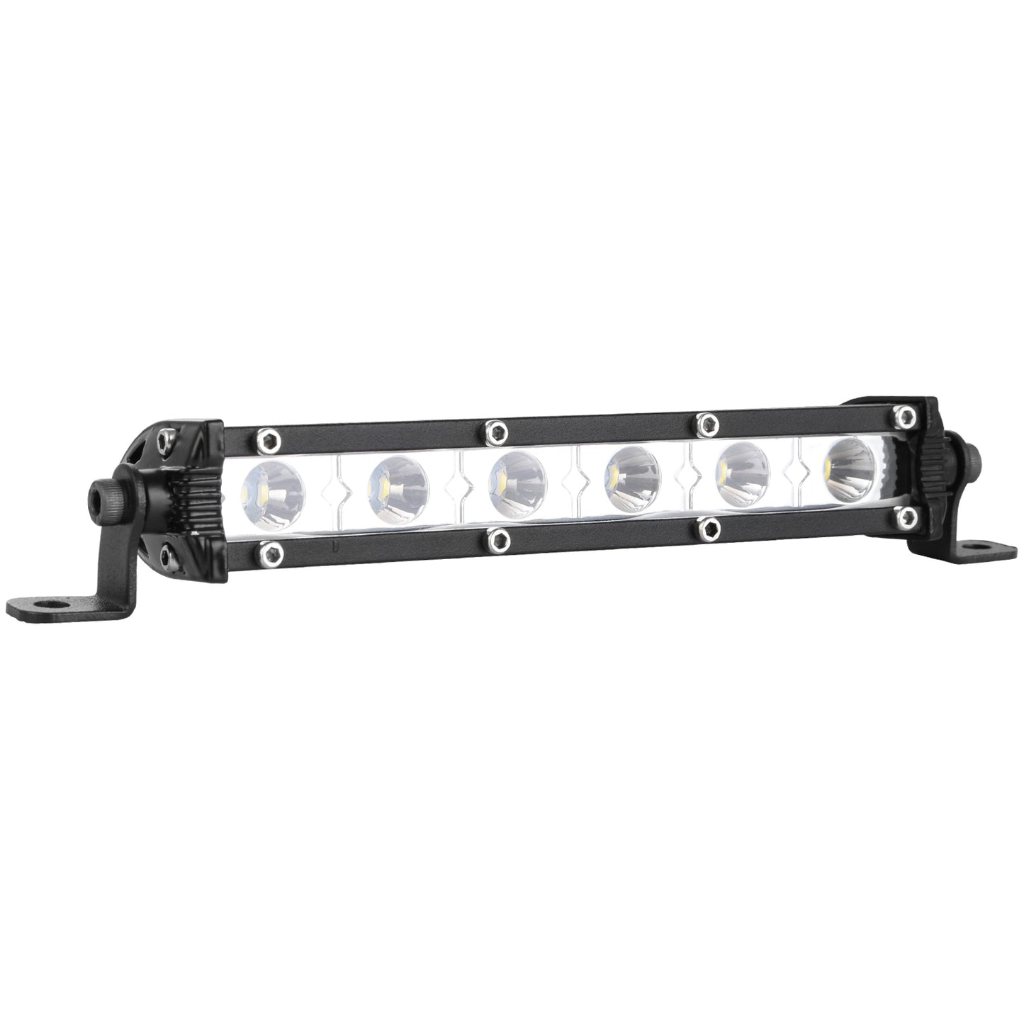 7in LED Light Bar Single Row Offroad Spot Lights 18W Ultra Slim Straight Work Light
