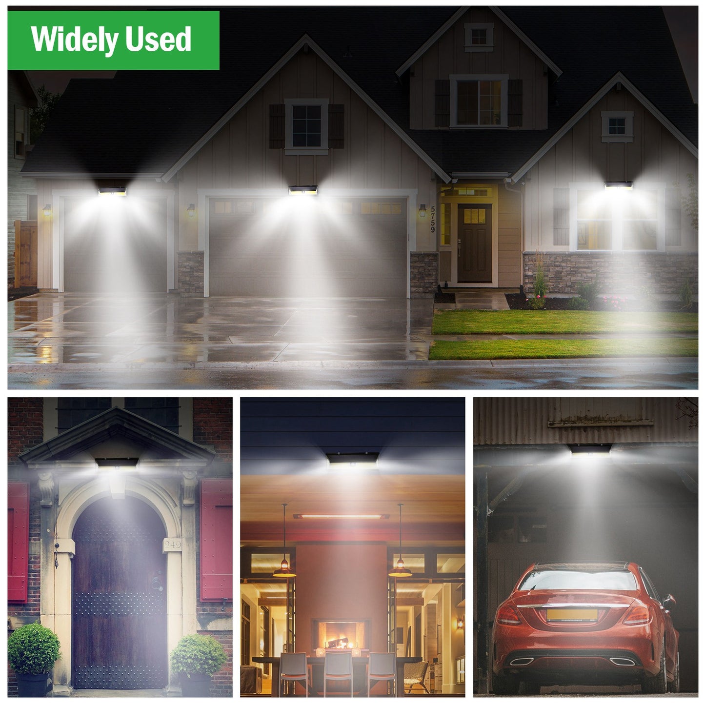 Solar Lights 180 LEDs Solar Wall Light Outdoor Motion Sensor Lamp