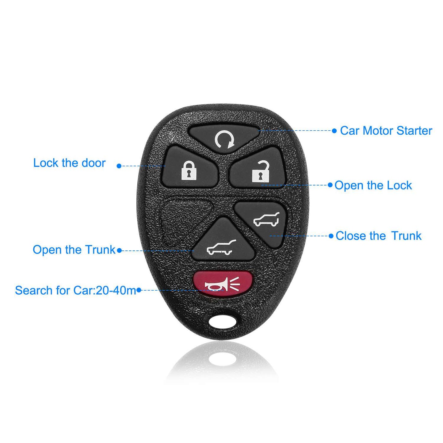 Keyless Entry Car Key Case Replacement for TAHOE Chevy 2007-2014 OUC60270 OUC60221