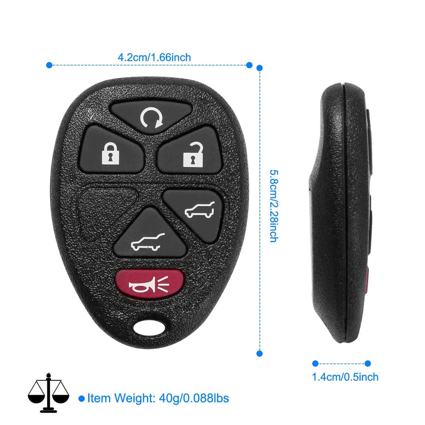 Keyless Entry Car Key Case Replacement for TAHOE Chevy 2007-2014 OUC60270 OUC60221