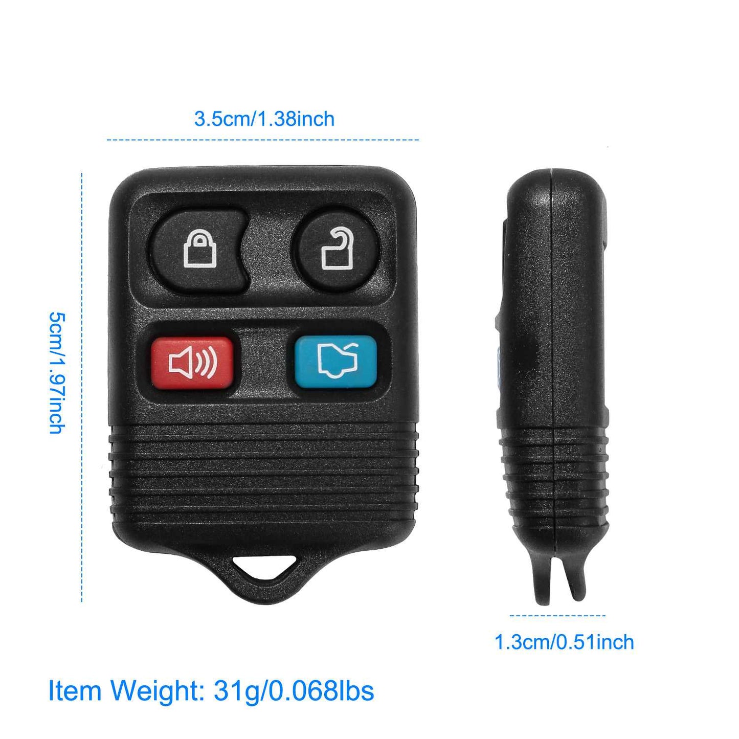 2 Keyless Entry Car Key Remote Key Fob Case Button Pad Replacement for Ford Escape Mustang Explorer CWTWB1U331