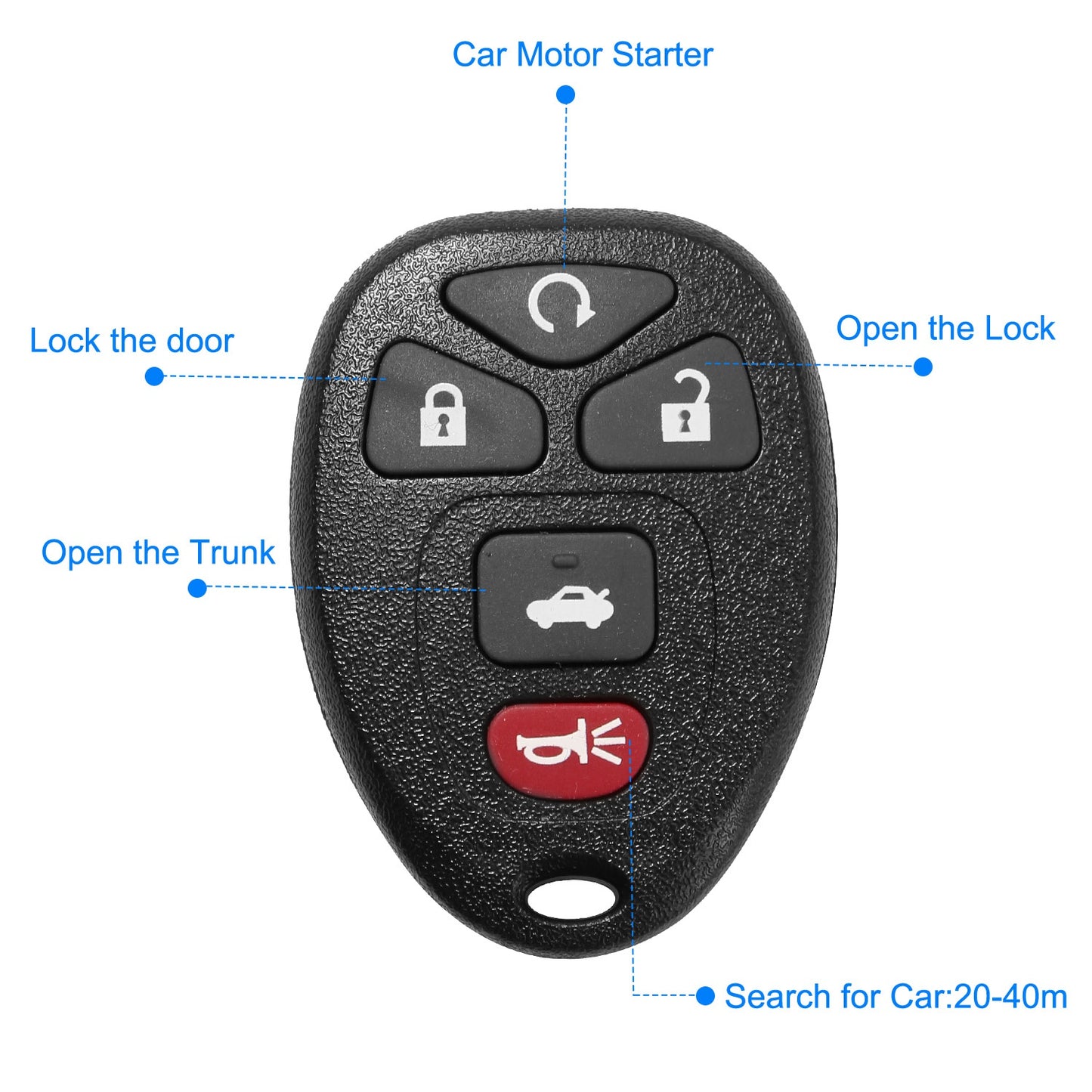 2 Keyless Entry Car Key Remote Key Fob Case Button Pad Replacement for 2004-2010 Chevrolet Malibu KOBGT04A