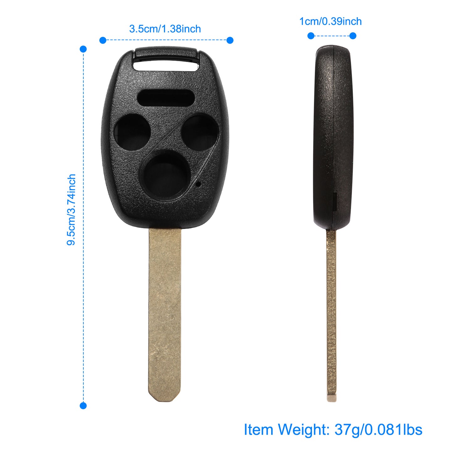 2Pcs Keyless Entry Remote Shell Case Fit For Honda Accord 2008-2012 Replacement N5F-S0084A N5F-A05TAA