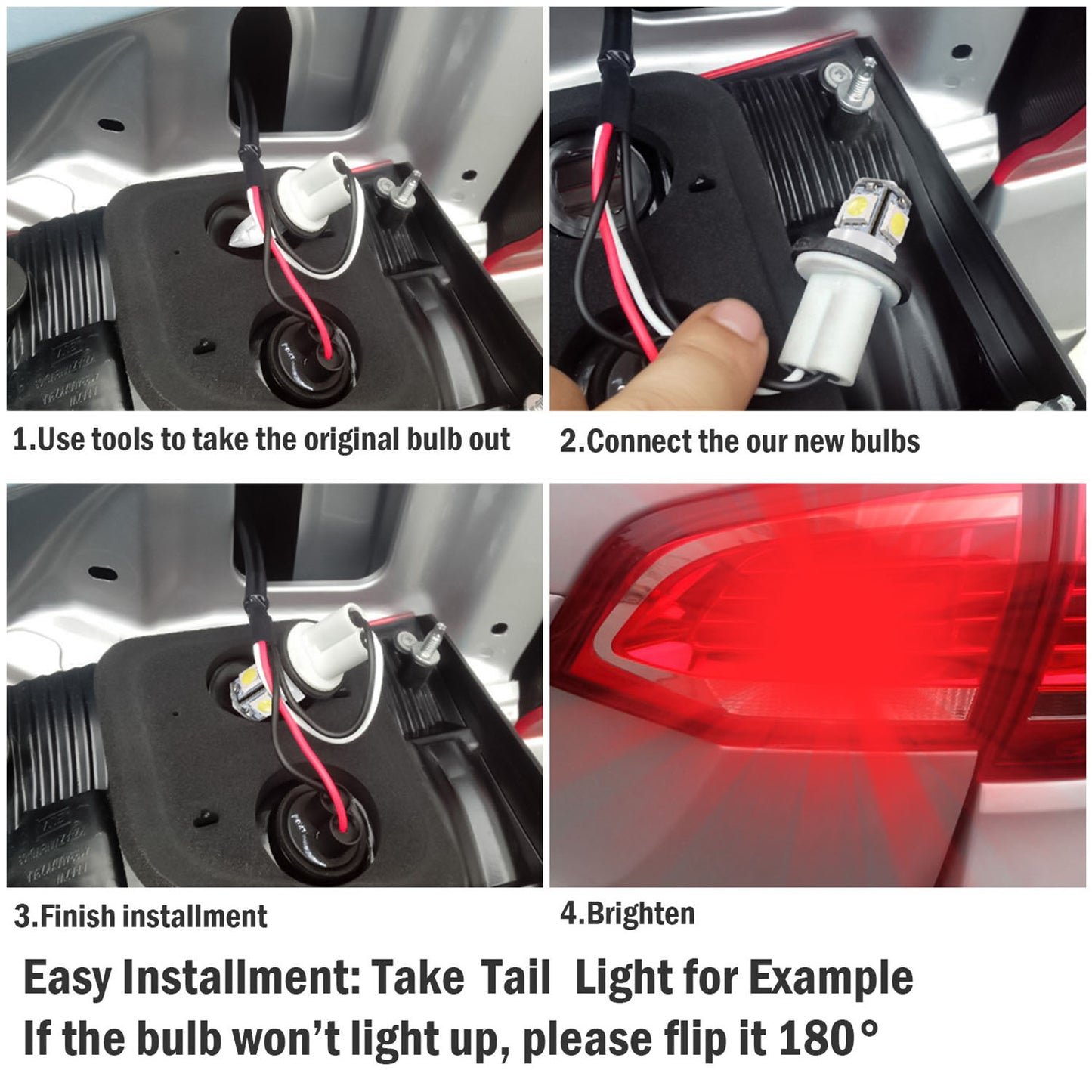 50Pcs/Kit LED Car Light Bulbs 1000lm T10 Base 5050 6000K White Auto Lamps