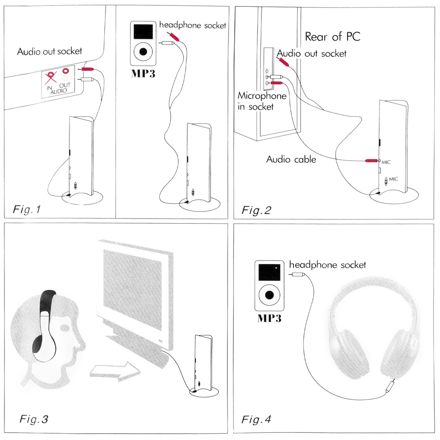 Wireless RF Headphones HiFi Over-Ear Headsets RF Transmitter Receiver