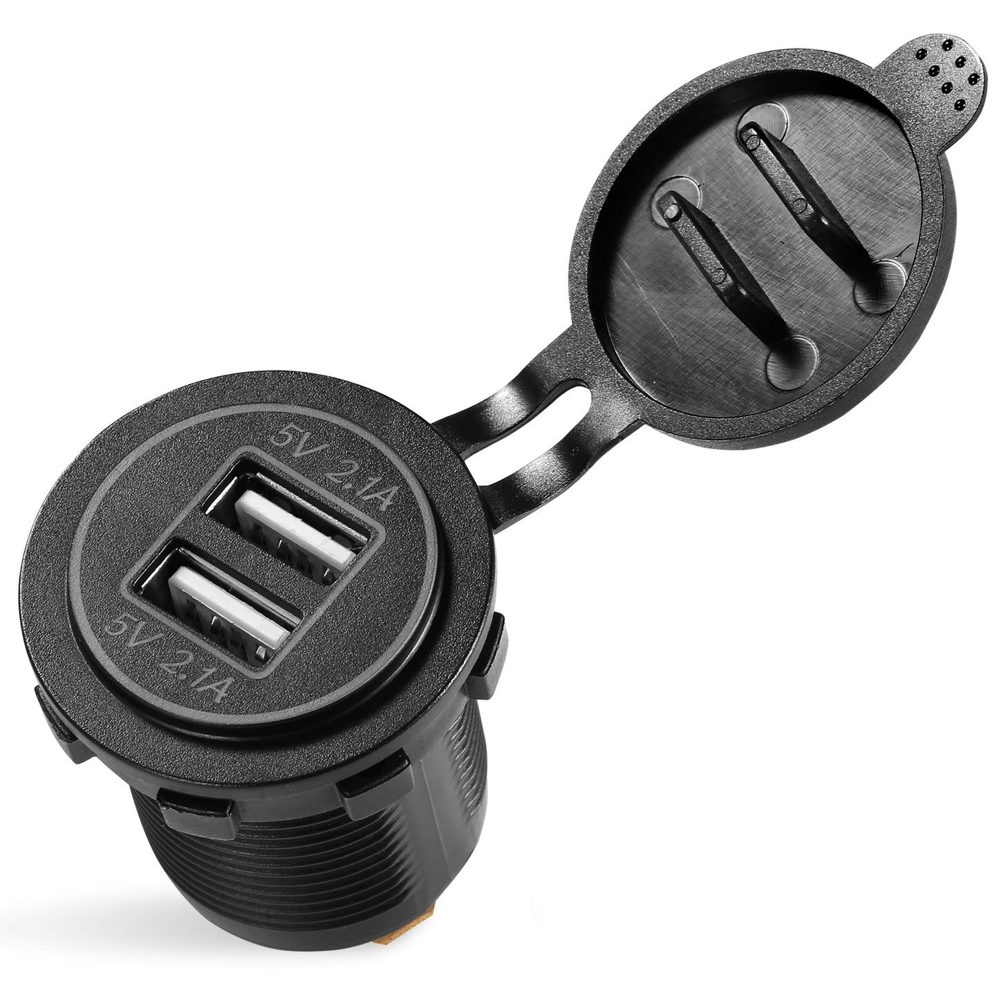 1Pc 2 USB Charger 12-24V Car Cigarette Lighter Socket Splitter