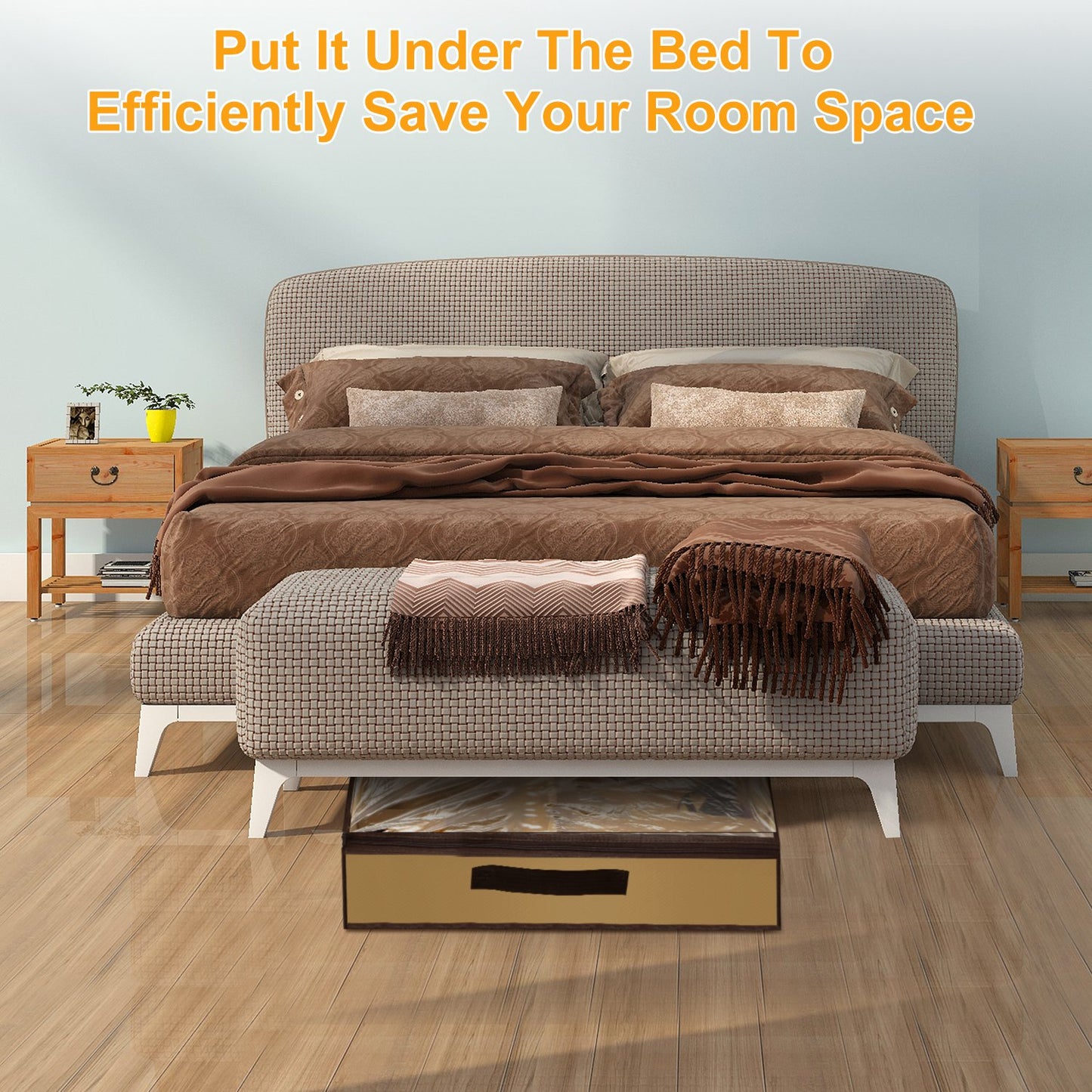 12 Cells Under Bed Shoes Organizer Shoes Container Box Holder