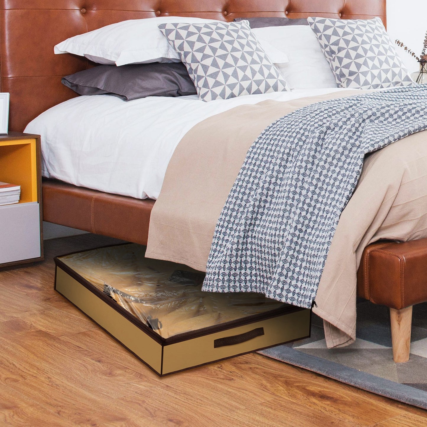 12 Cells Under Bed Shoes Organizer Shoes Container Box Holder