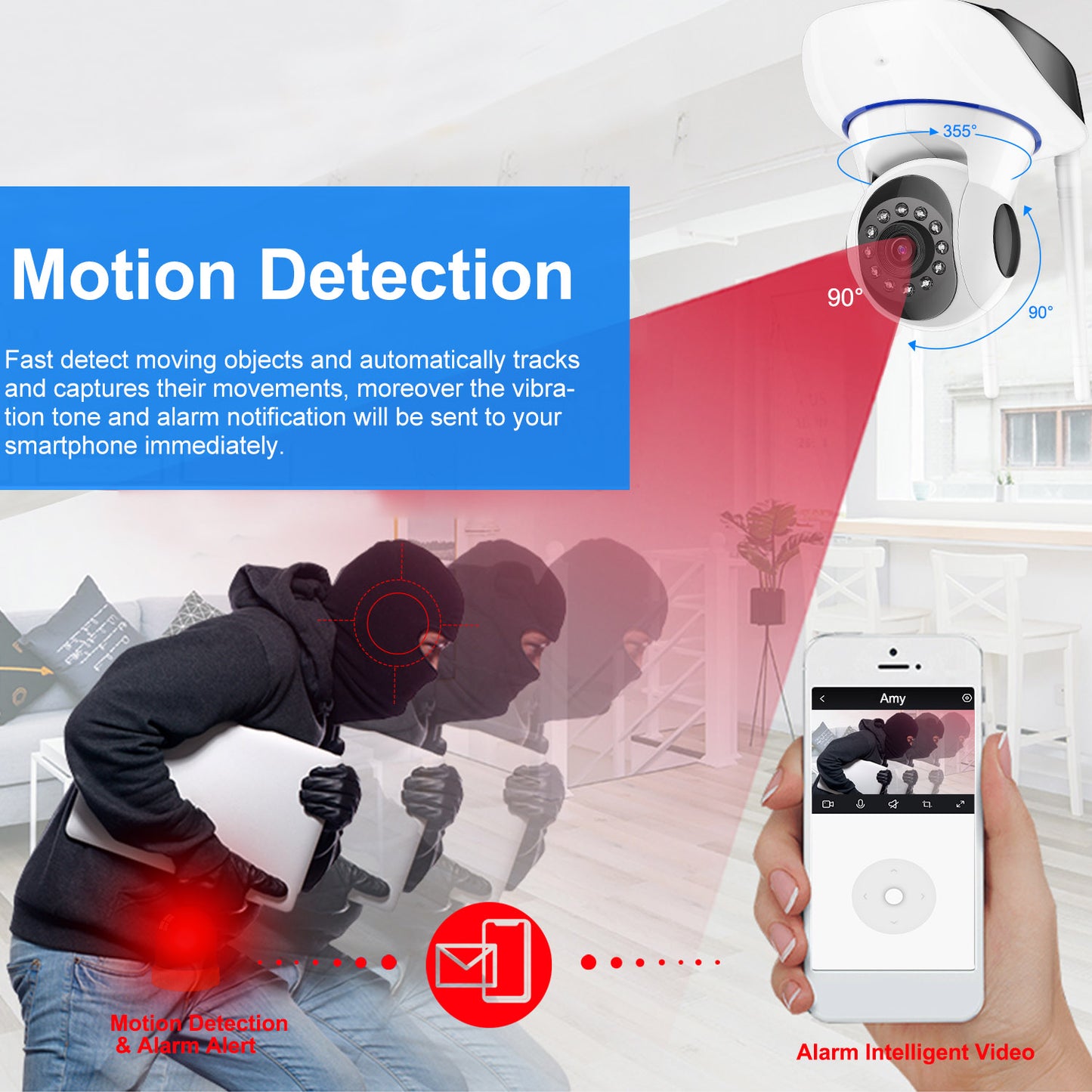 720P WiFi IP Camera Motion Detection IR Night Vision Camcorder