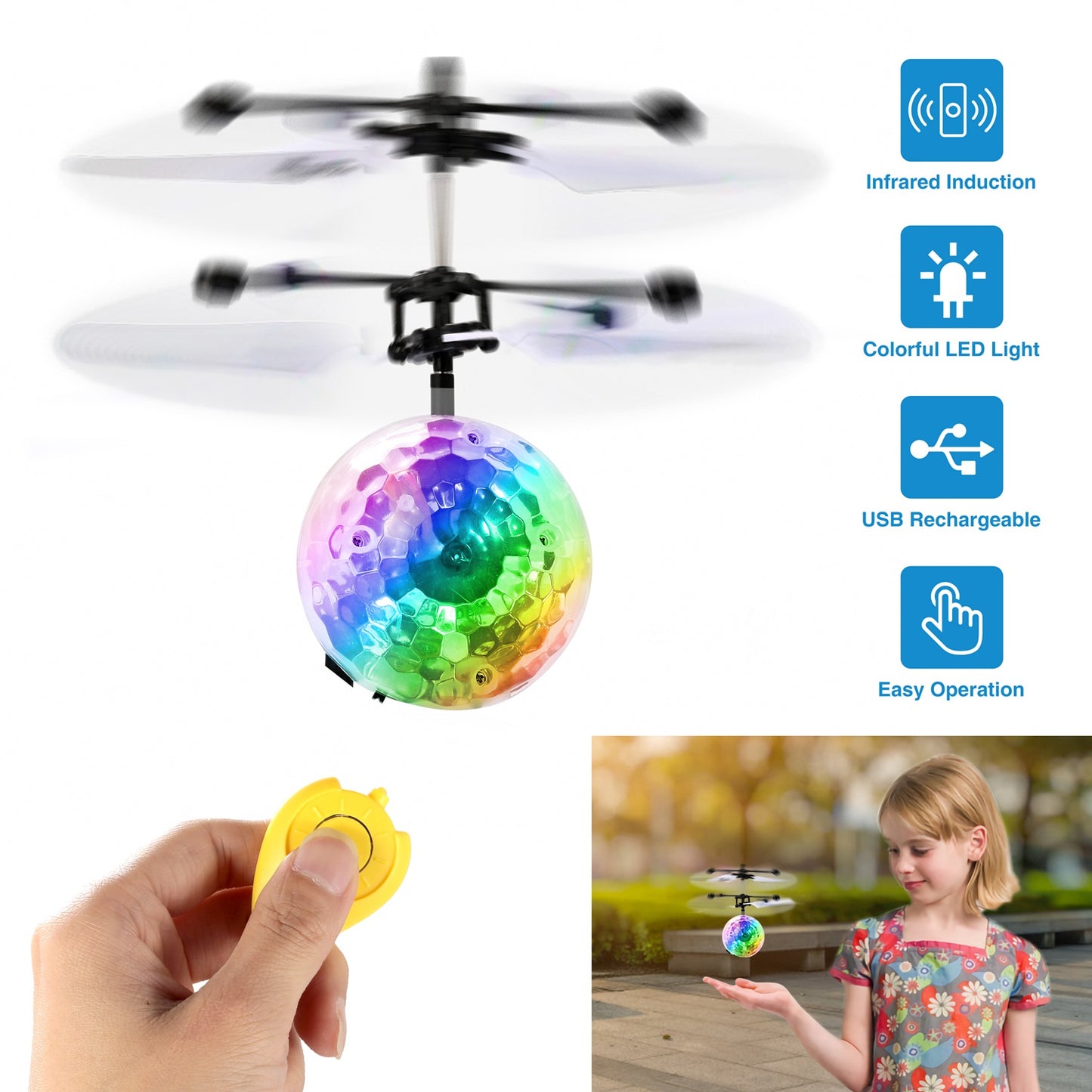 RC Flying Balls Electric Infrared Induction Drone Helicopter