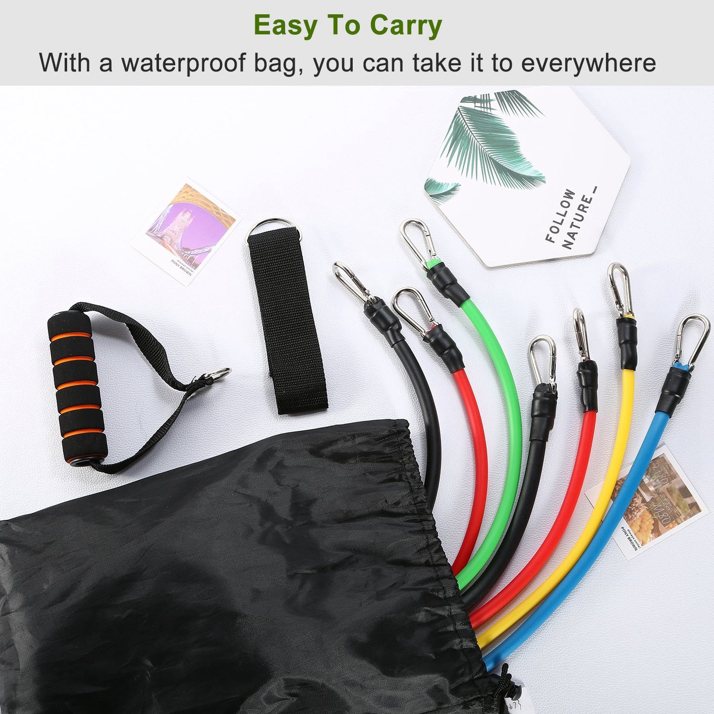 11Pcs Resistance Bands Set Fitness Workout Tubes Exercise Tube Bands