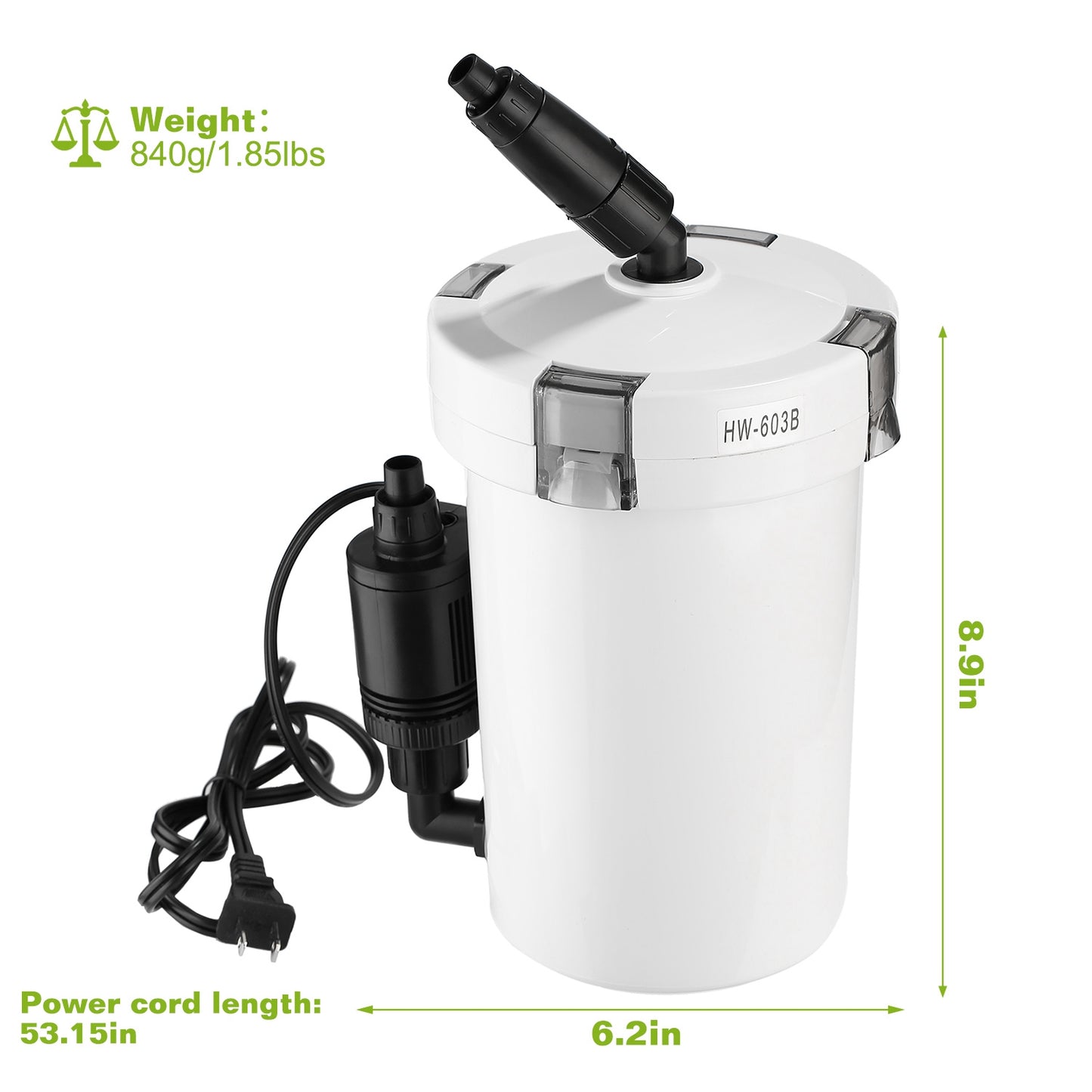 3-Stage External Canister Filter for 28 Gallon Aquarium Fish Tank