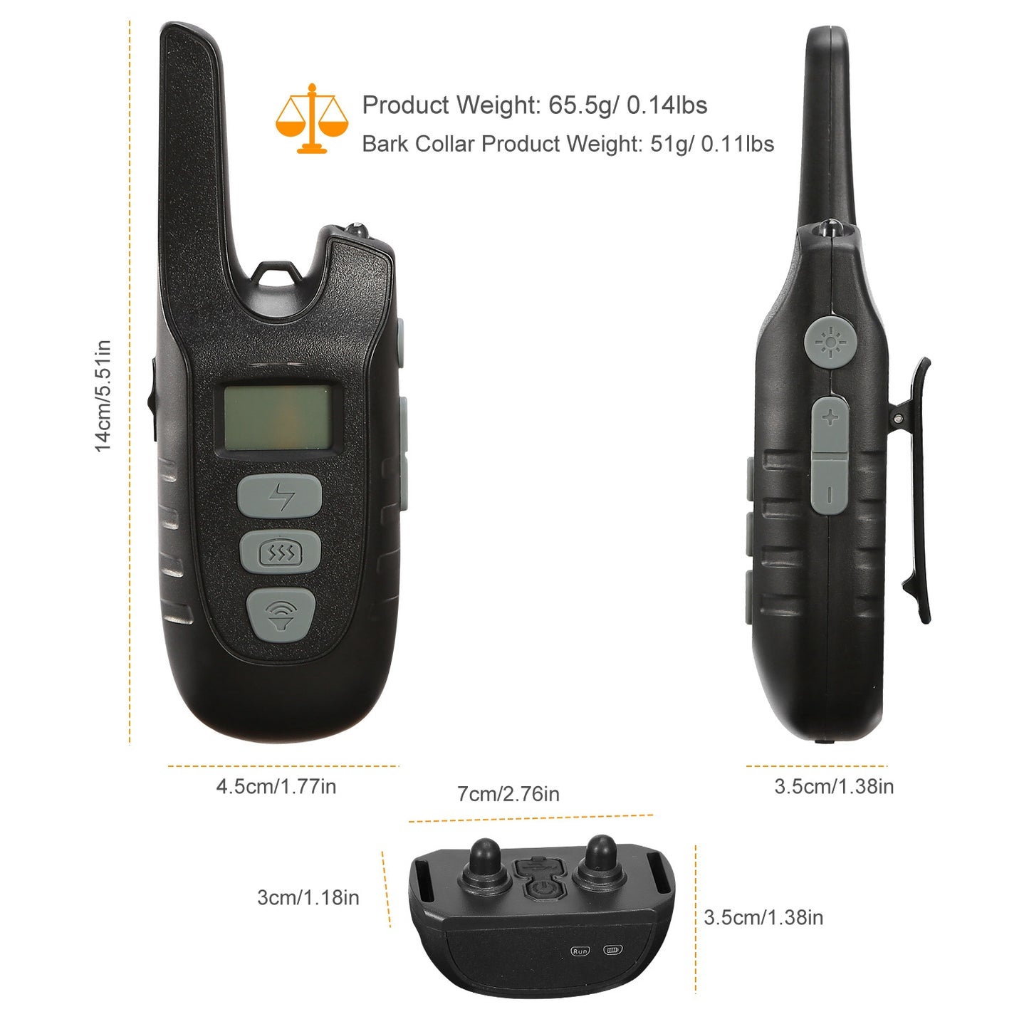Dog Training Collar IP67 Waterproof Rechargeable Dog Shock Collar