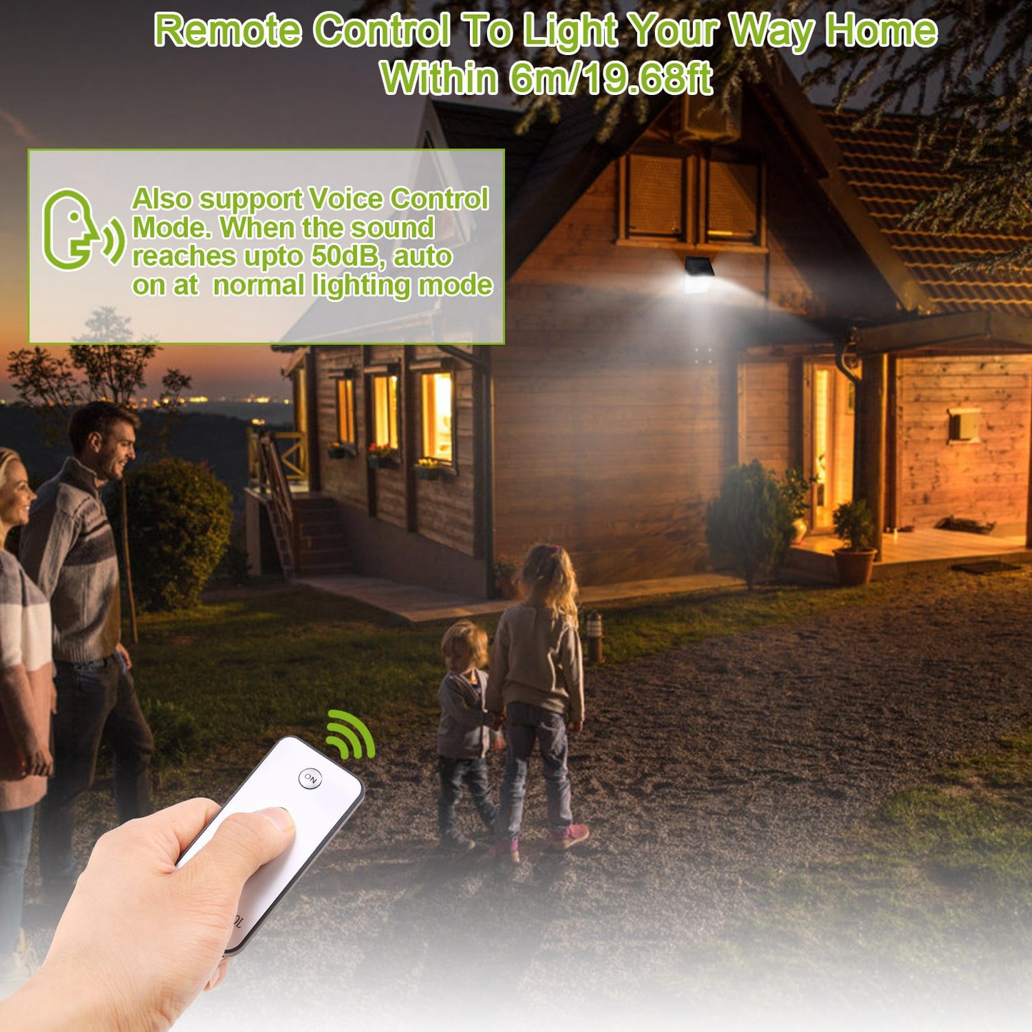 Solar Lights 88 LEDs Wall Lamps Outdoor 120 Degree Motion Sensor Sound Control Lighting