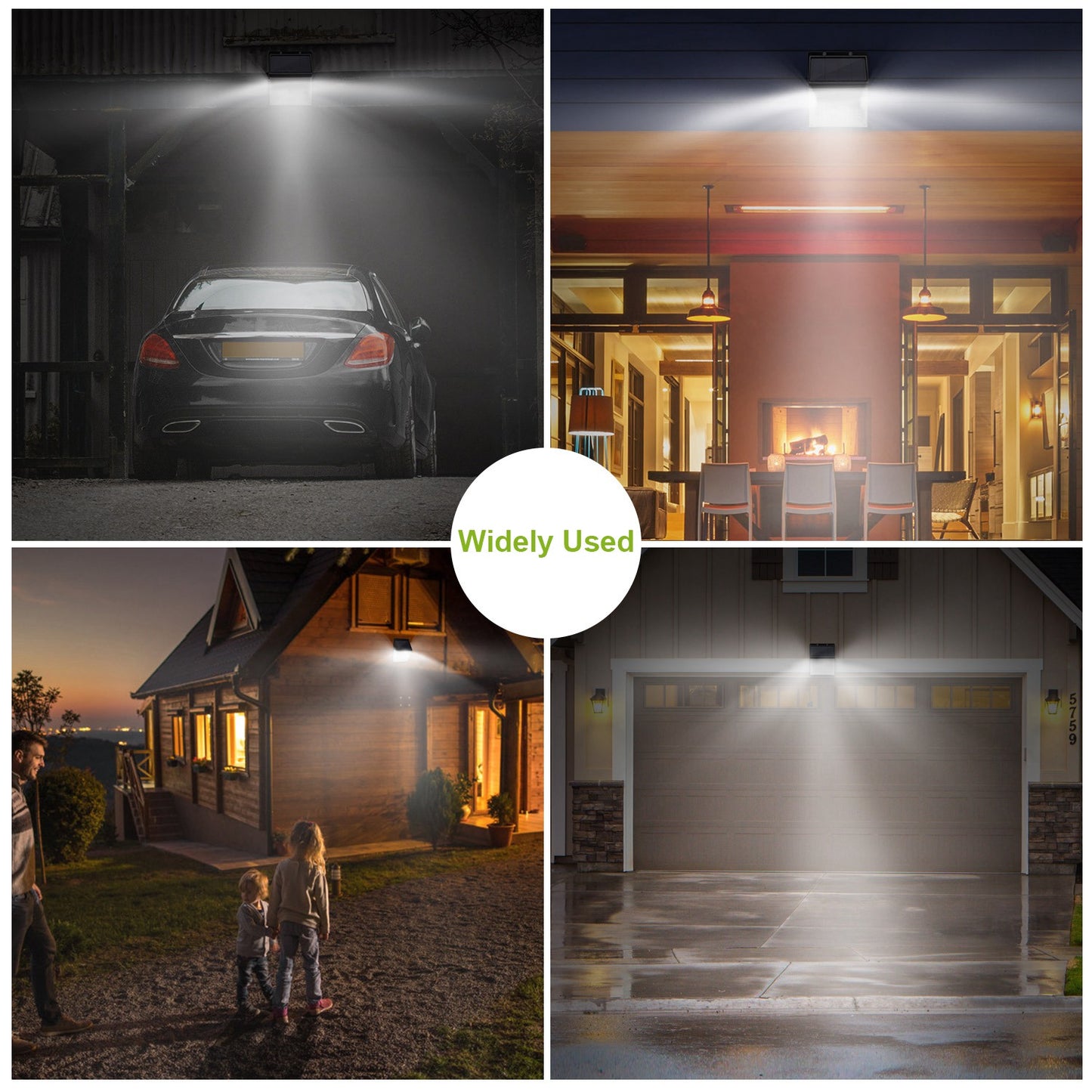 Solar Lights 88 LEDs Wall Lamps Outdoor 120 Degree Motion Sensor Sound Control Lighting
