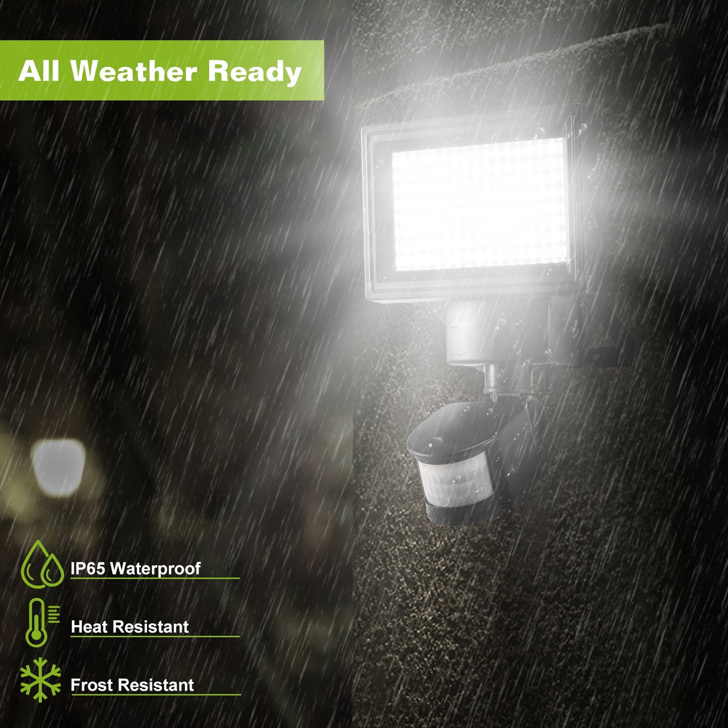 Solar Wall Lights 120 LEDs Flood Lights Outdoor 120 Degree Motion Sensor Lamps
