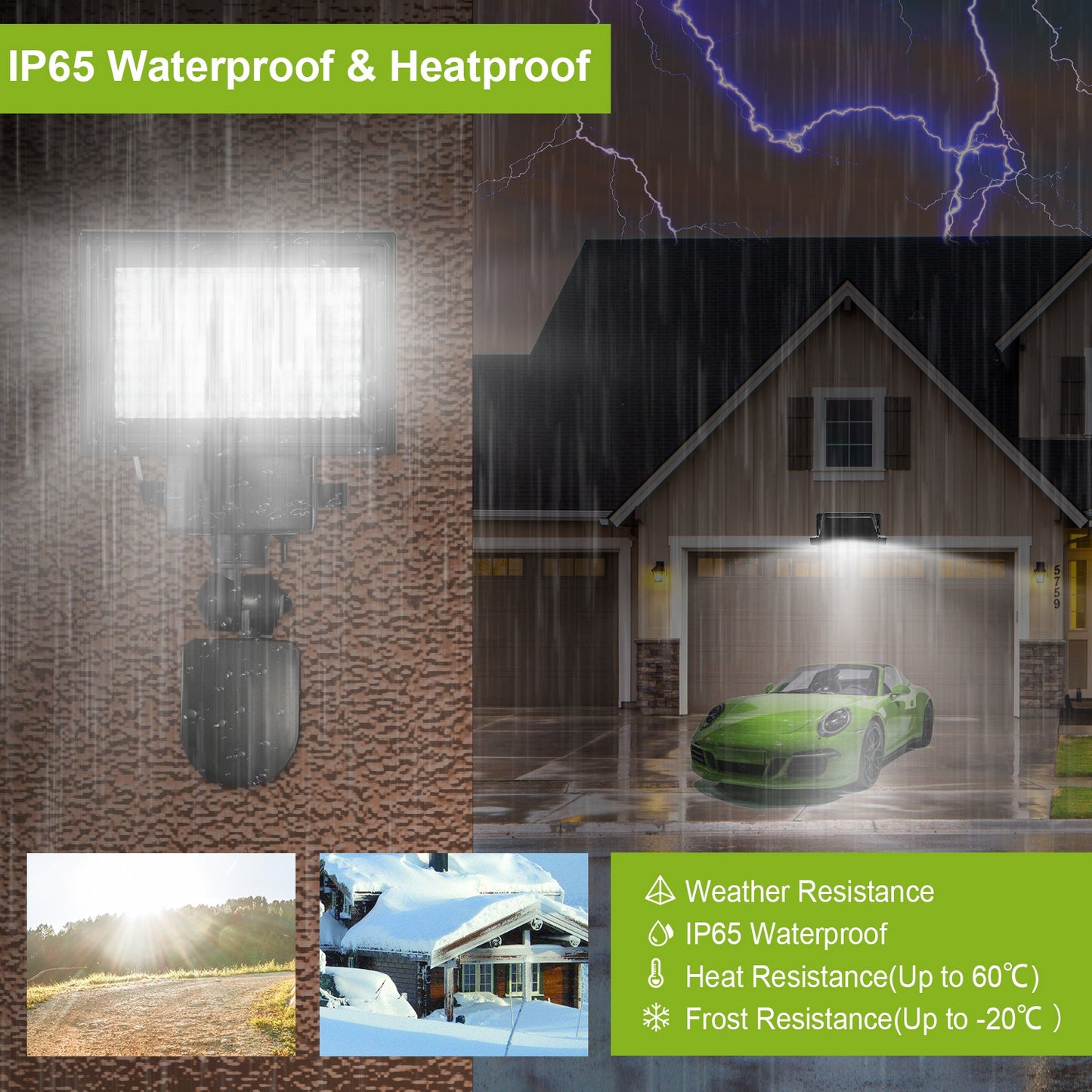 Solar Wall Lights 120 LEDs Flood Lights Outdoor 120 Degree Motion Sensor Lamps