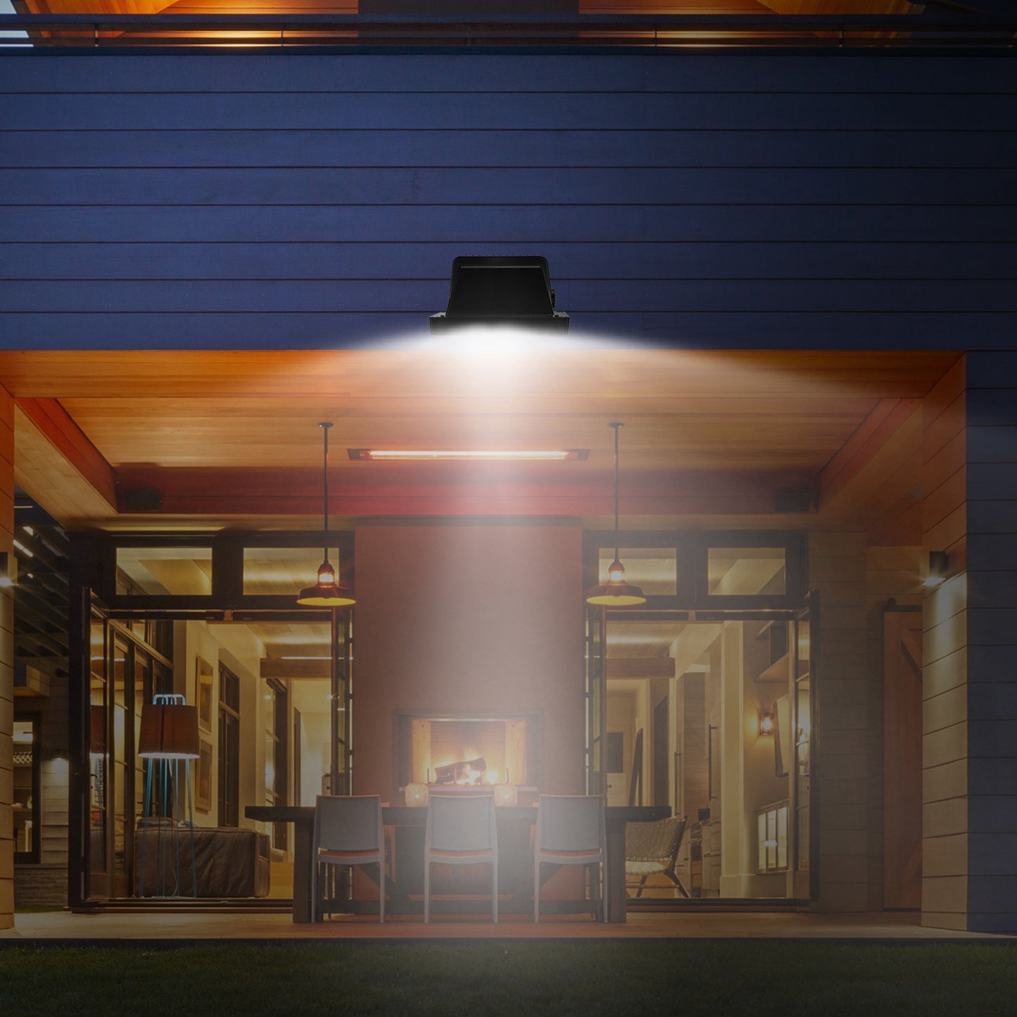 Solar Wall Lights 120 LEDs Flood Lights Outdoor 120 Degree Motion Sensor Lamps