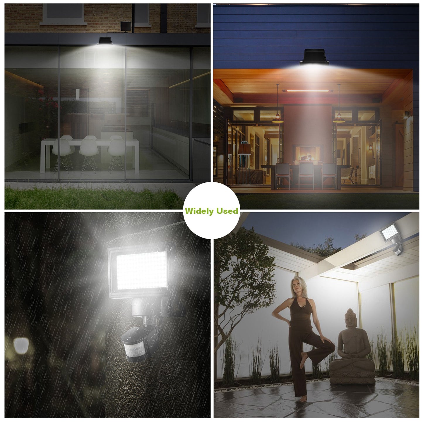 Solar Wall Lights 120 LEDs Flood Lights Outdoor 120 Degree Motion Sensor Lamps