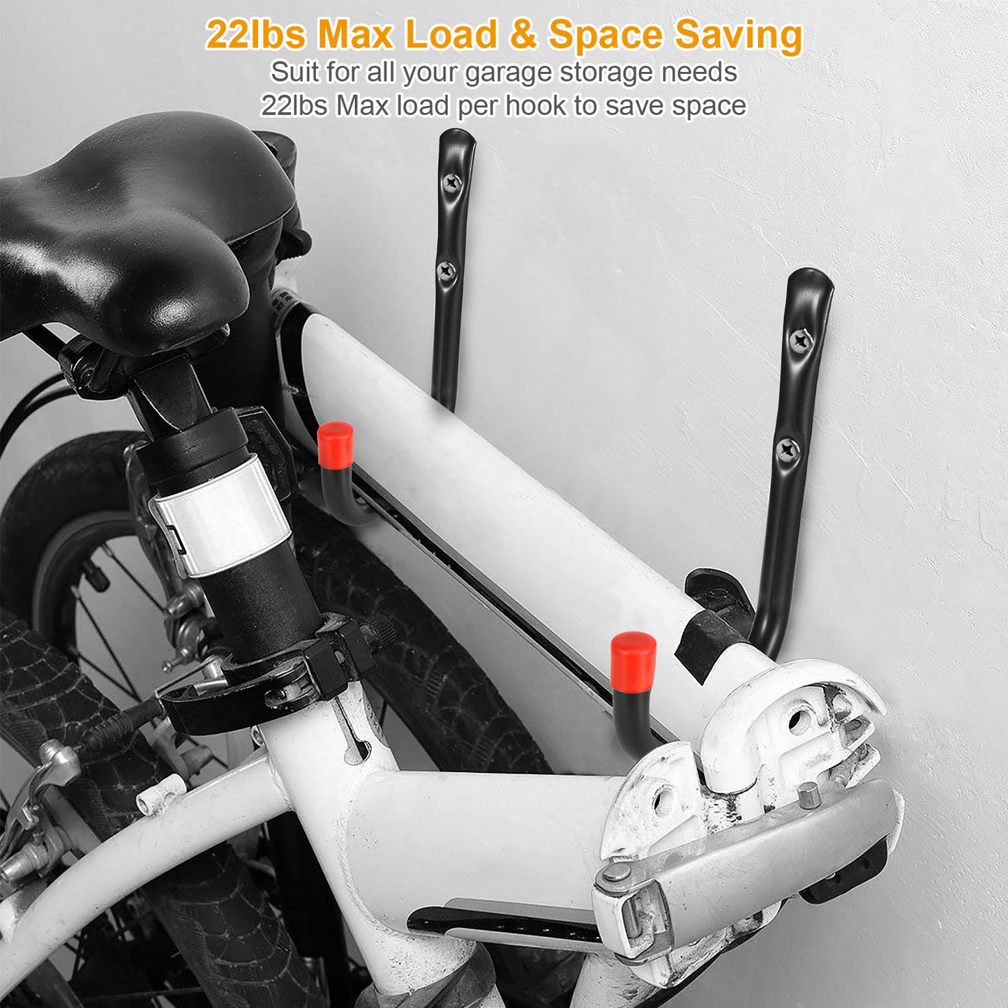 6 Packs Garage Storage Hooks 22lbs Load Bike Bicycle Hooks Heavy Duty Utility Hooks