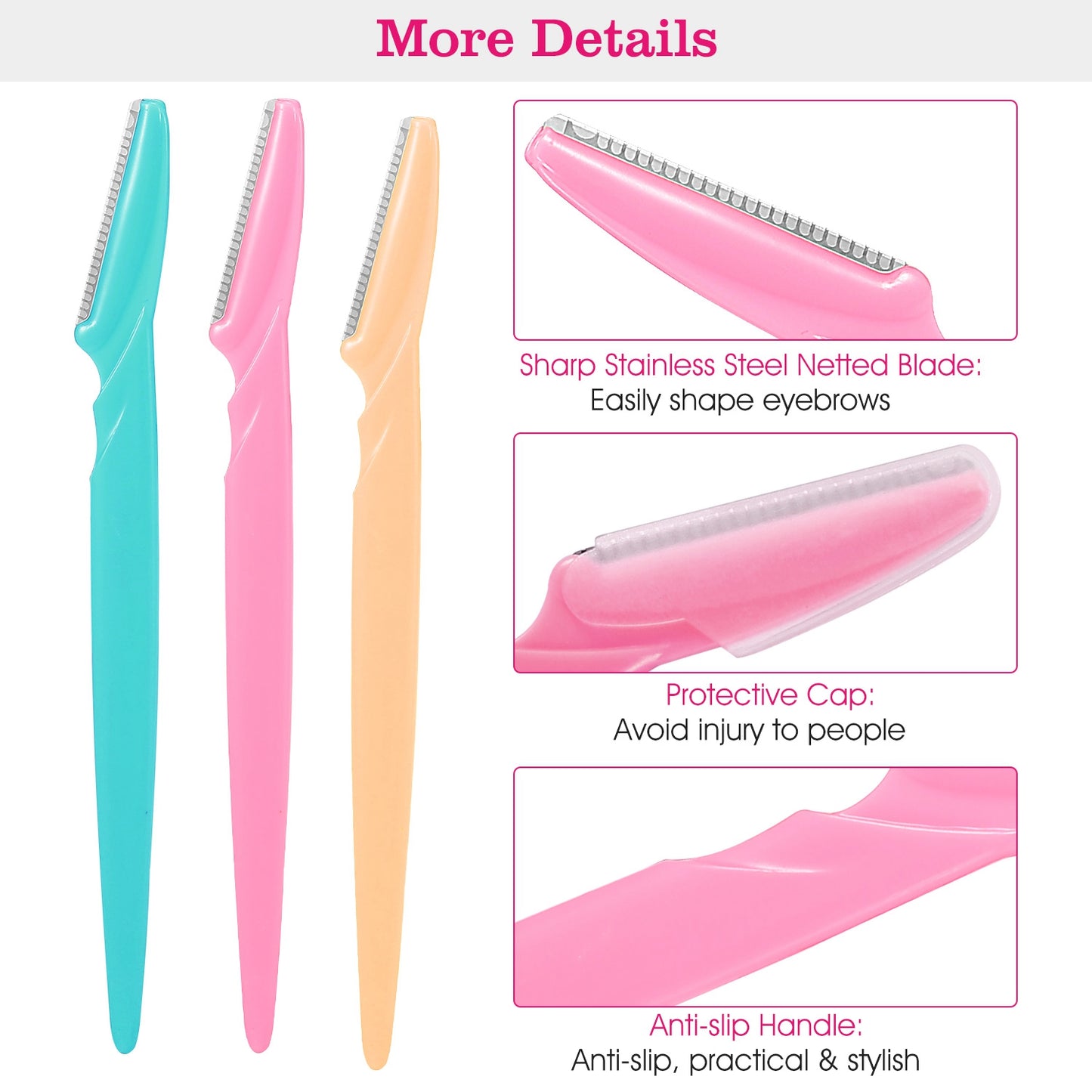 36pcs Women Eyebrow Razor Trimmer Facial Hair Remover