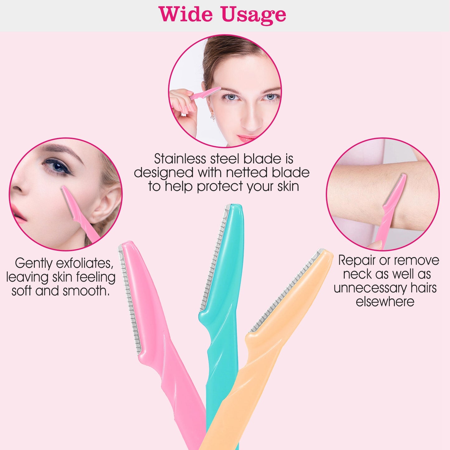 36pcs Women Eyebrow Razor Trimmer Facial Hair Remover