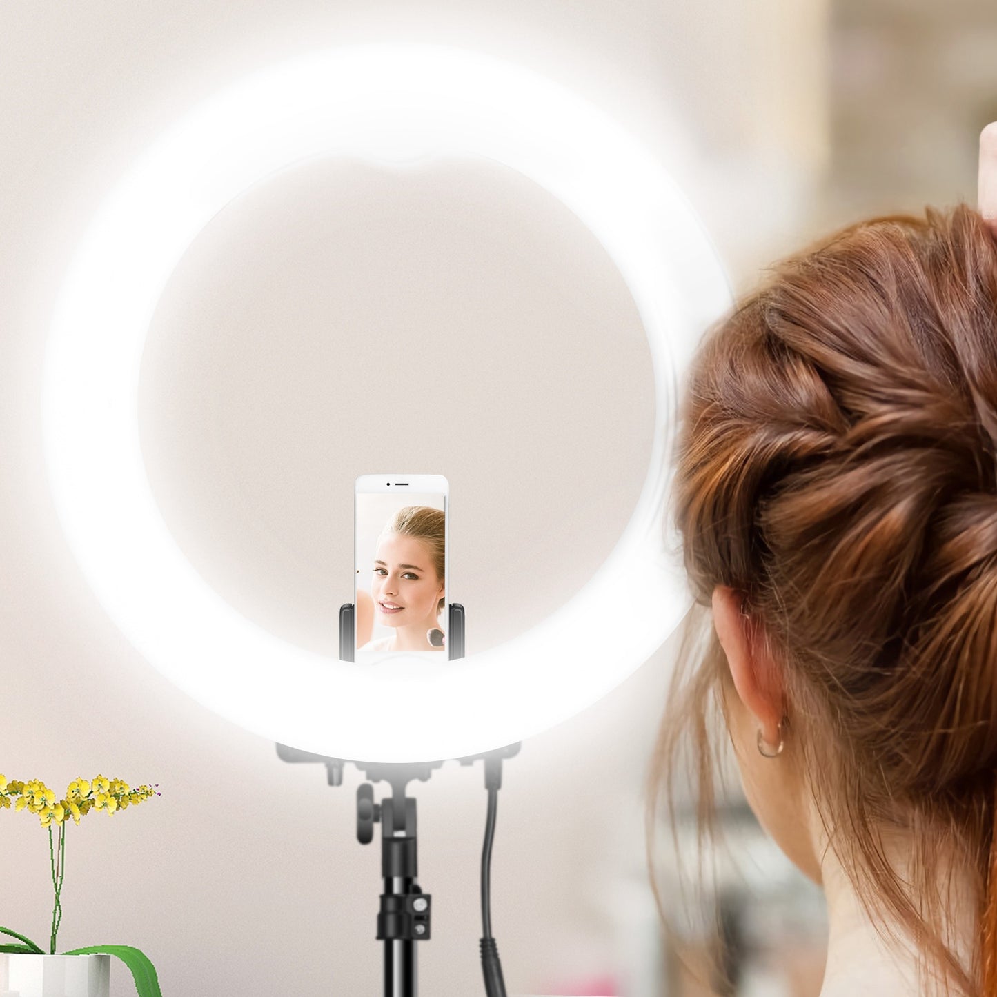 18" LED Ring Light 55W 3200K-5600K Dimmable Selfie Ring Light