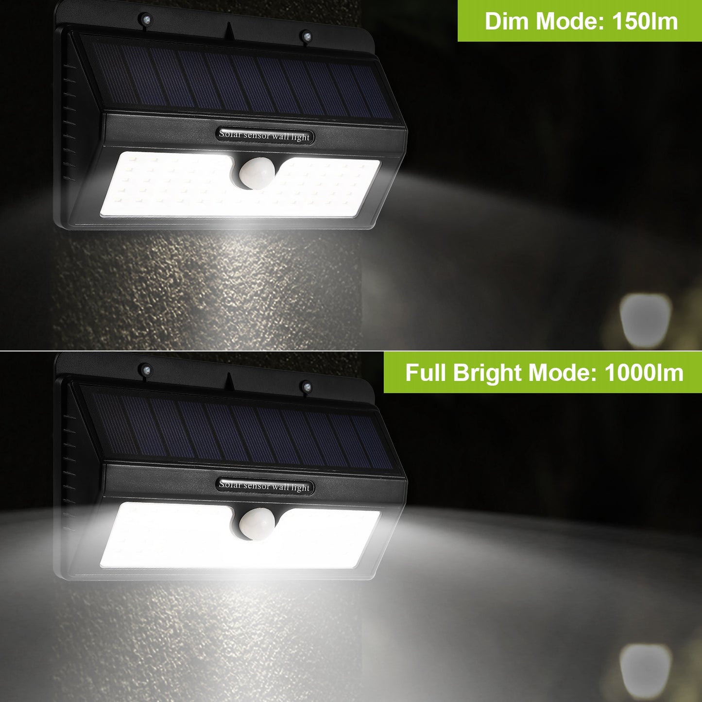 Solar Lights Outdoor 55 LEDs Wall Solar Lights IP65 Waterproof Garden Lamps