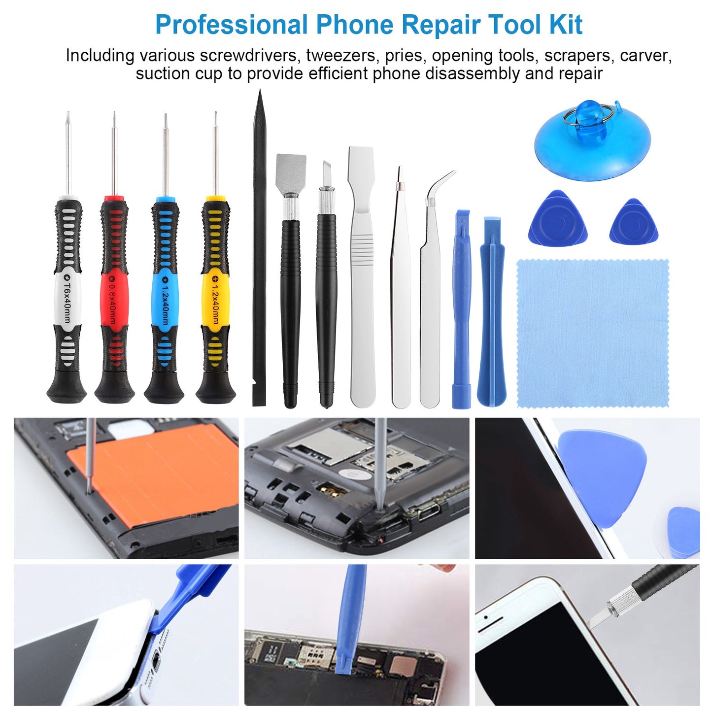 20Pcs Pro Opening Pry Tools Repair Kit for iPhone 6s Plus