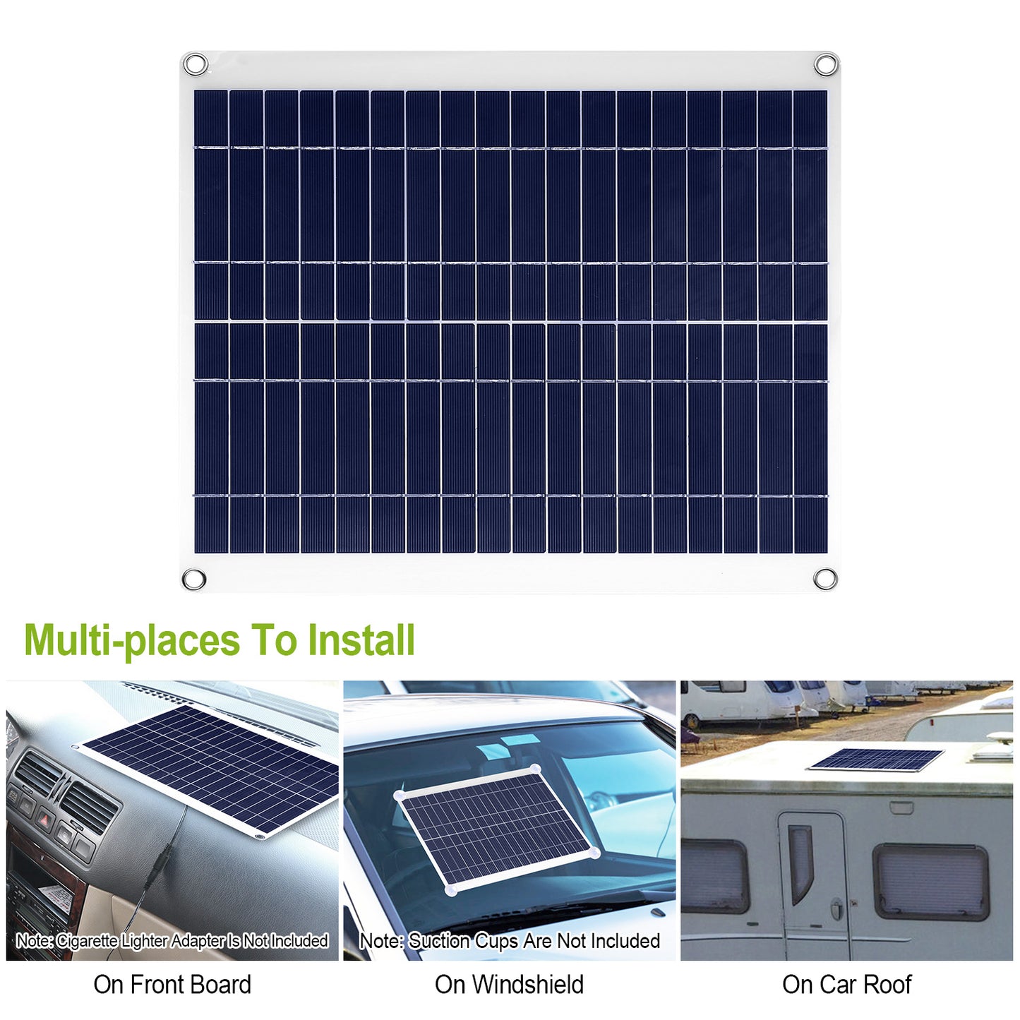 Outdoor Solar Panel 12V 25W Car Battery Charger IP68 Waterproof