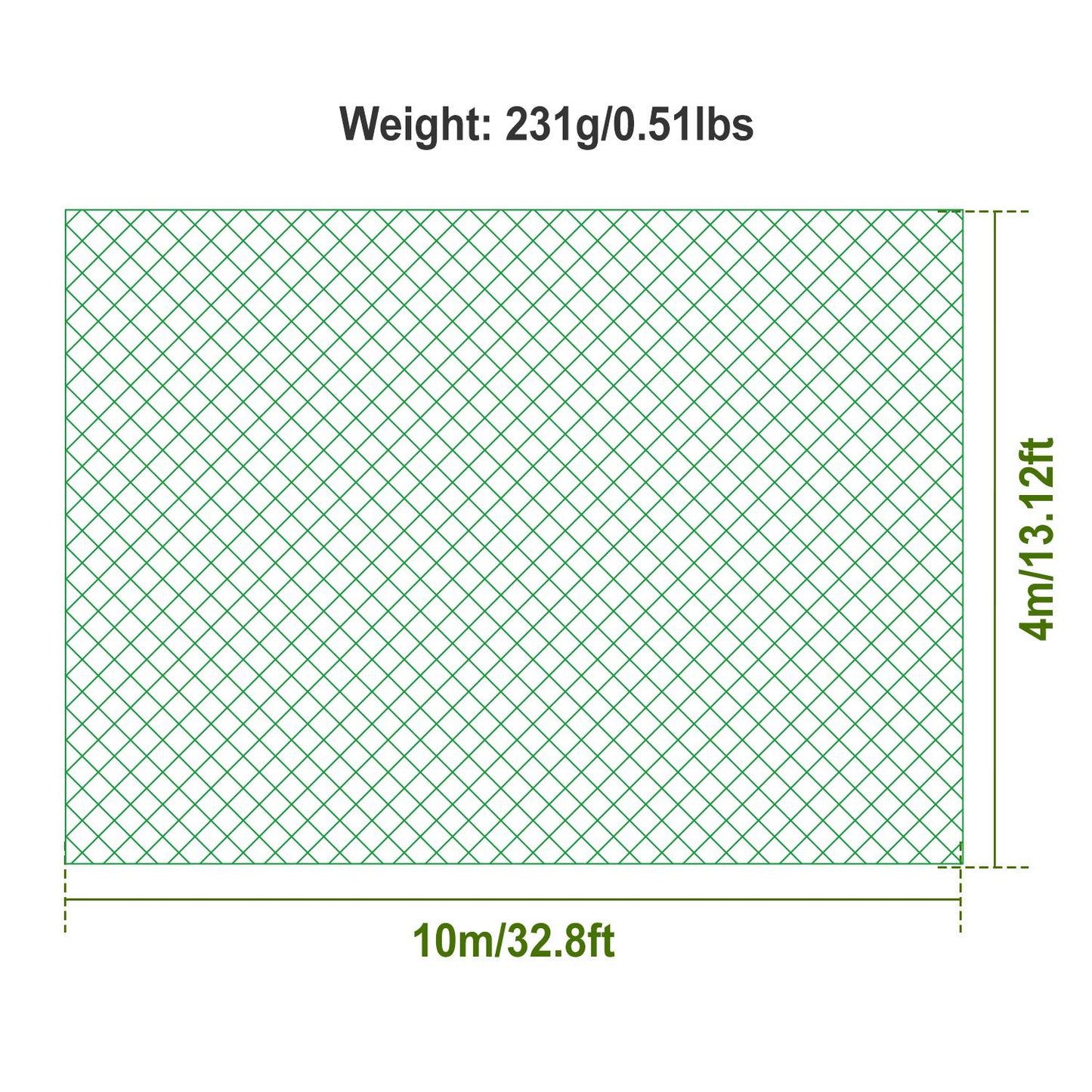 13 x 33ft Garden Netting Heavy Duty PE Anti Bird Netting