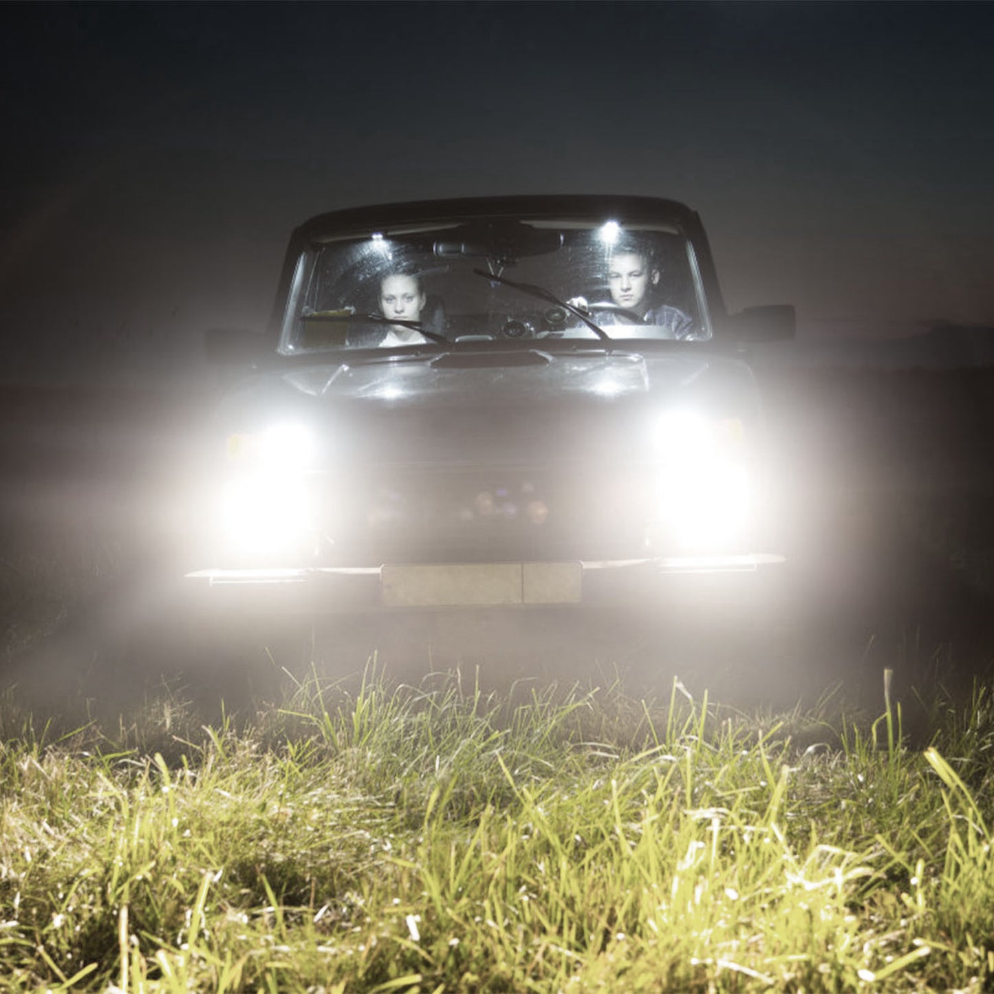 2 X 7" 6000LM Round LED Headlight Halo Angel Eyes for Jeep Wrangler