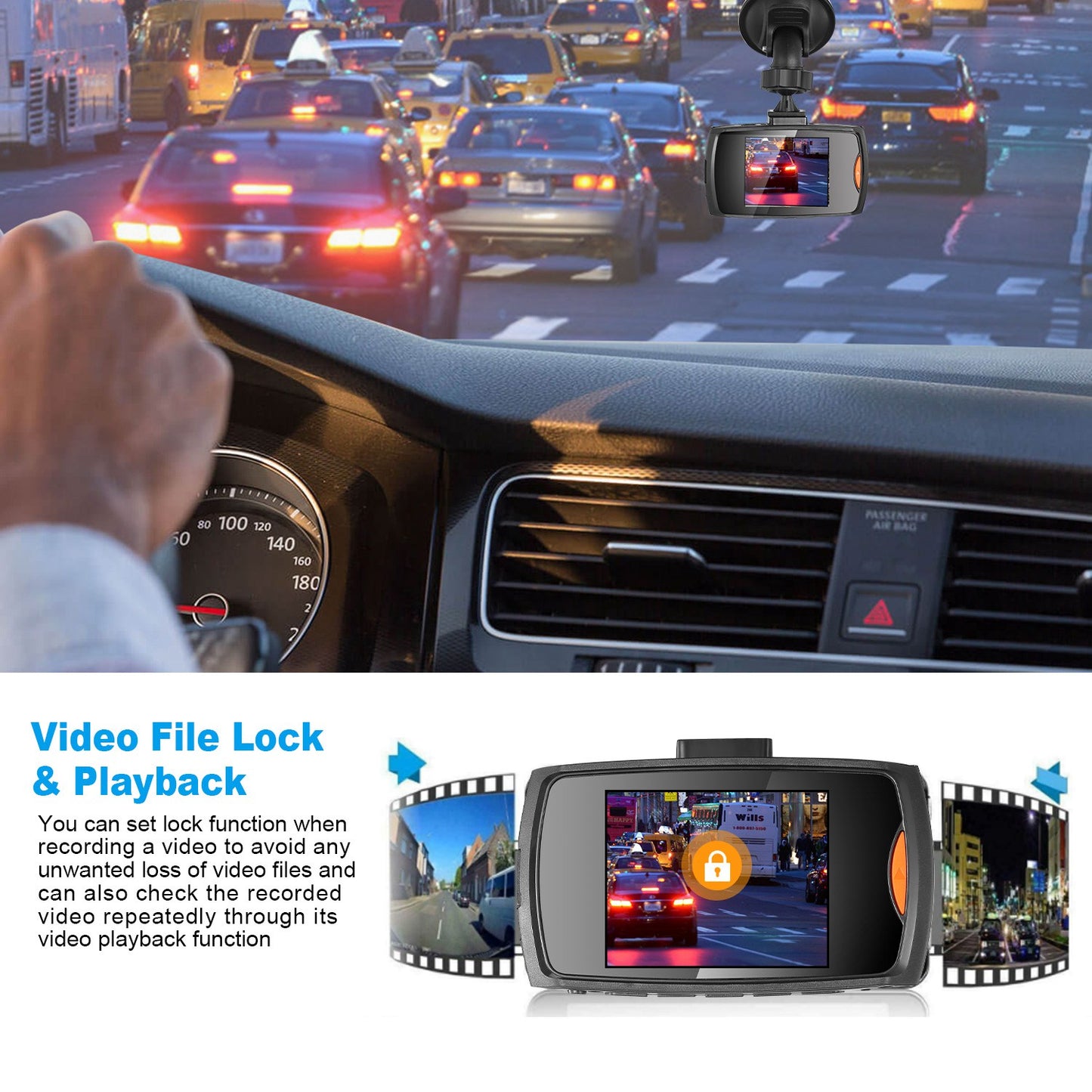 1080P Car DVR Camera Dash Cam Camcorder 90degree Angle Loop Recording Night Vison