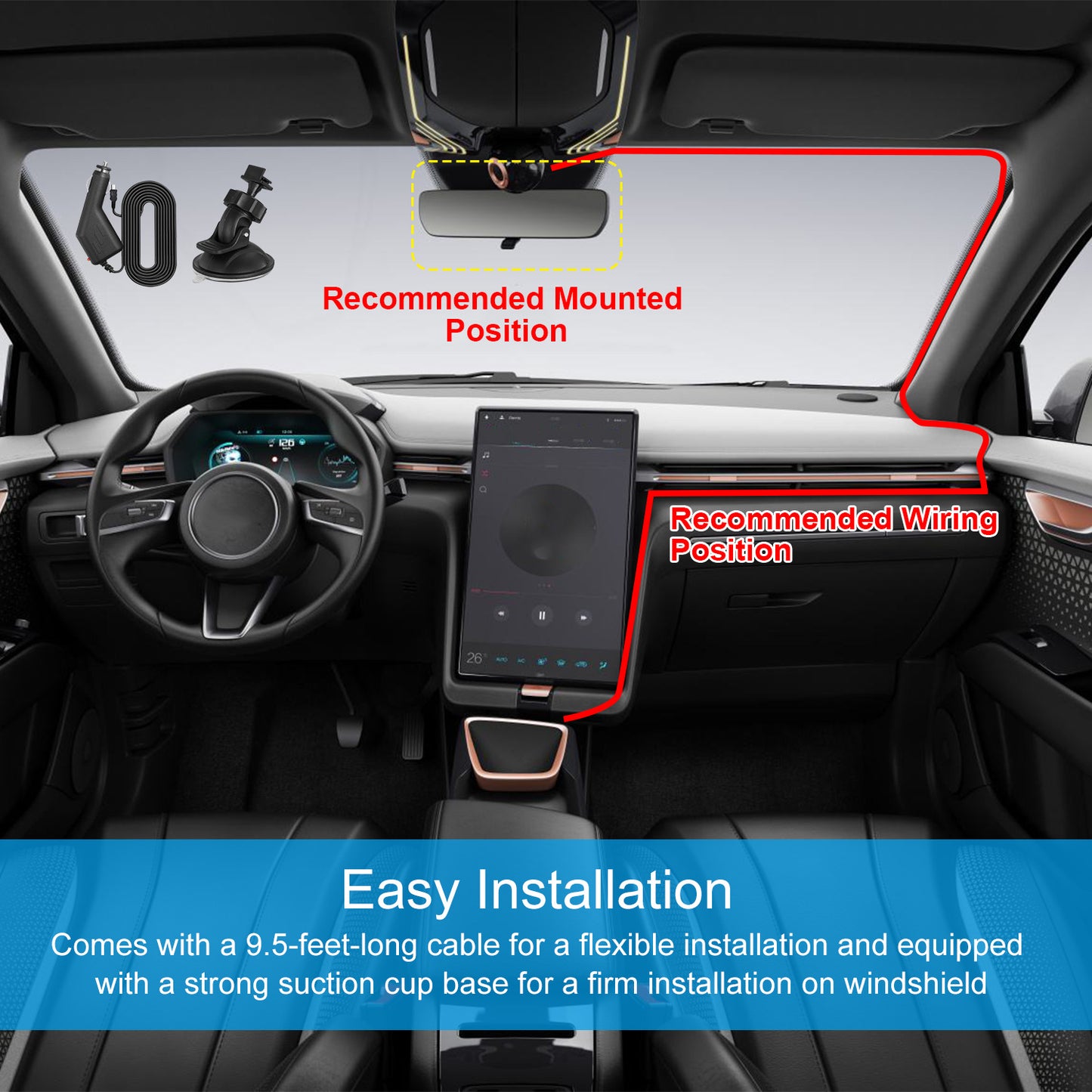 1080P Car DVR Camera Dash Cam Camcorder 90degree Angle Loop Recording Night Vison