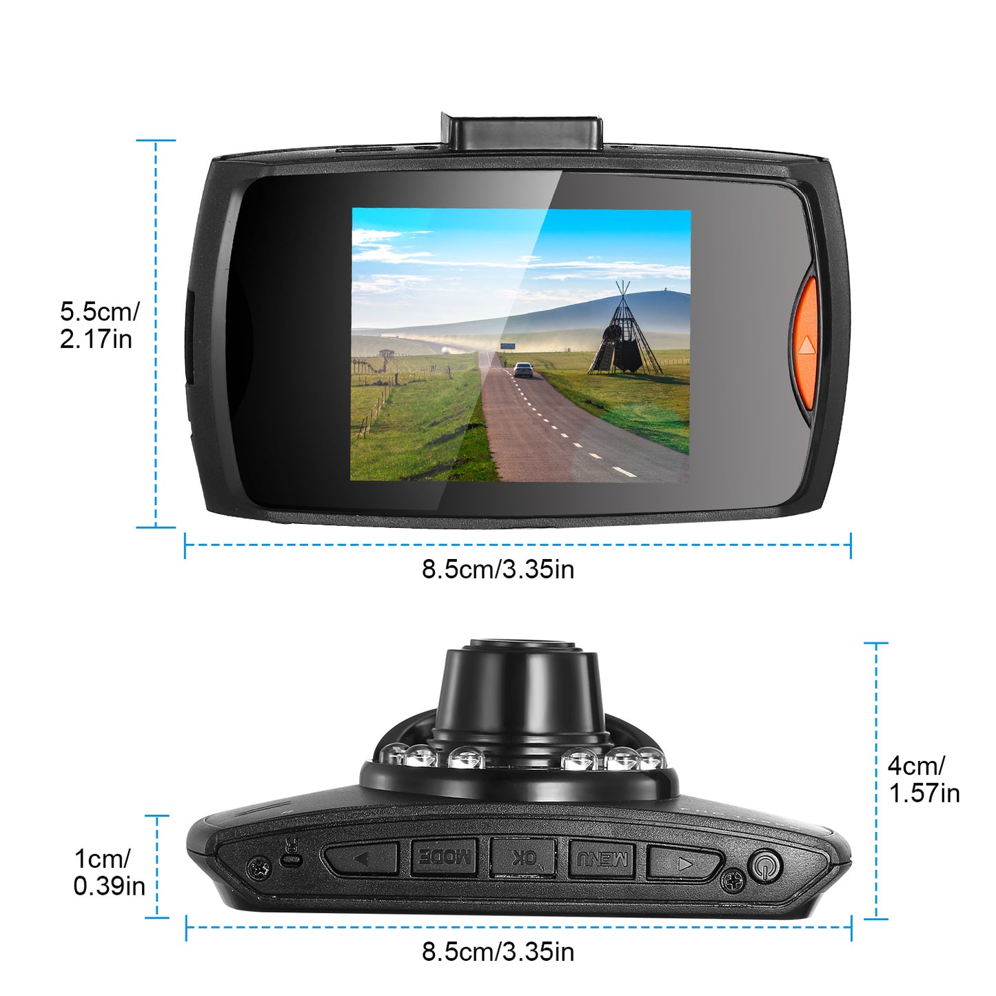 1080P Car DVR Camera Dash Cam Camcorder 90degree Angle Loop Recording Night Vison